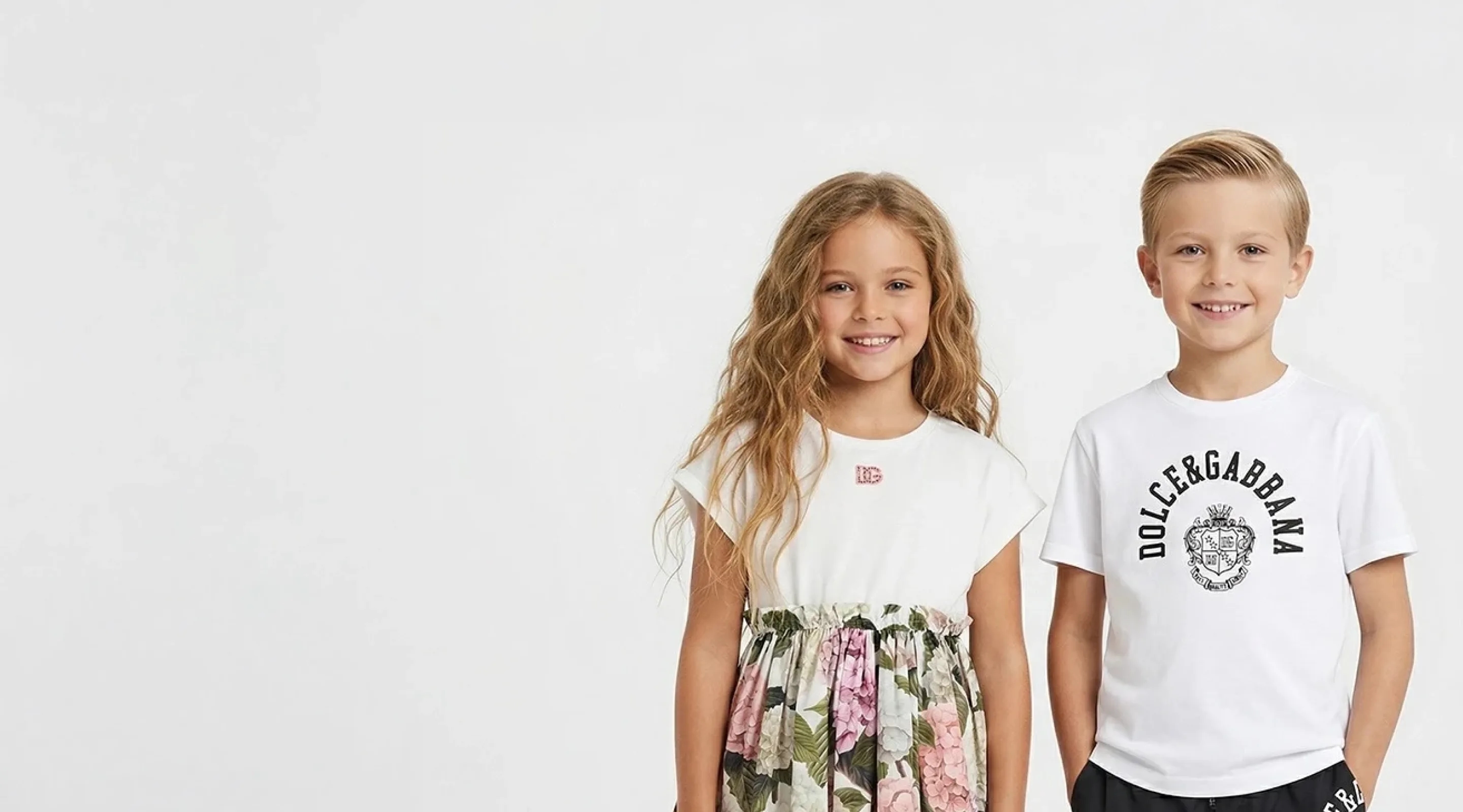 Children in stylish clothing