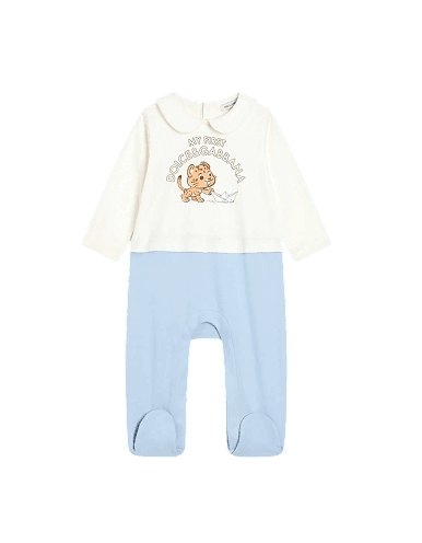 Dolce & Gabbana Kids 3-częściowy zestaw prezentowy z interloku z nadrukiem leoparda i łodzi