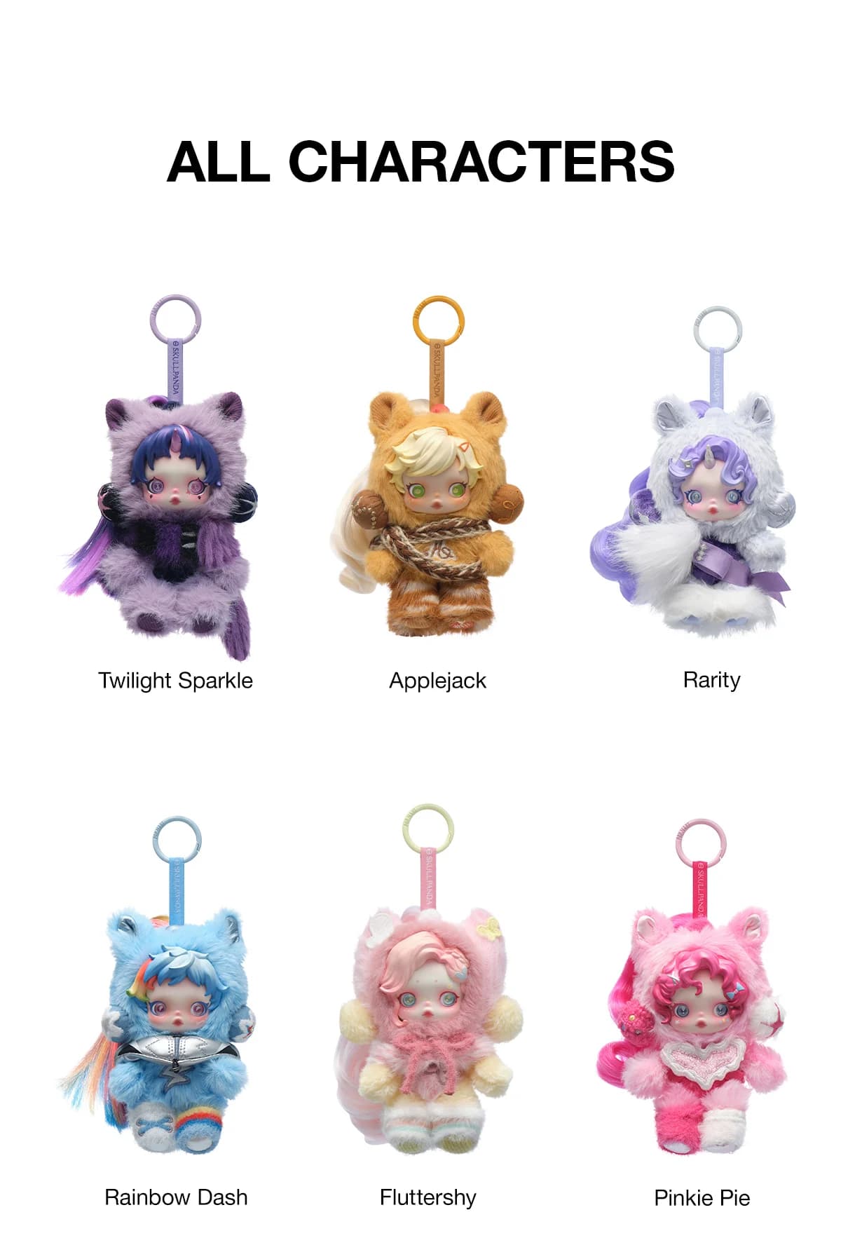 POP MART Skullpanda x My Little Pony Series Plush Doll Pendant – Uroczy brelok-niespodzianka - 4