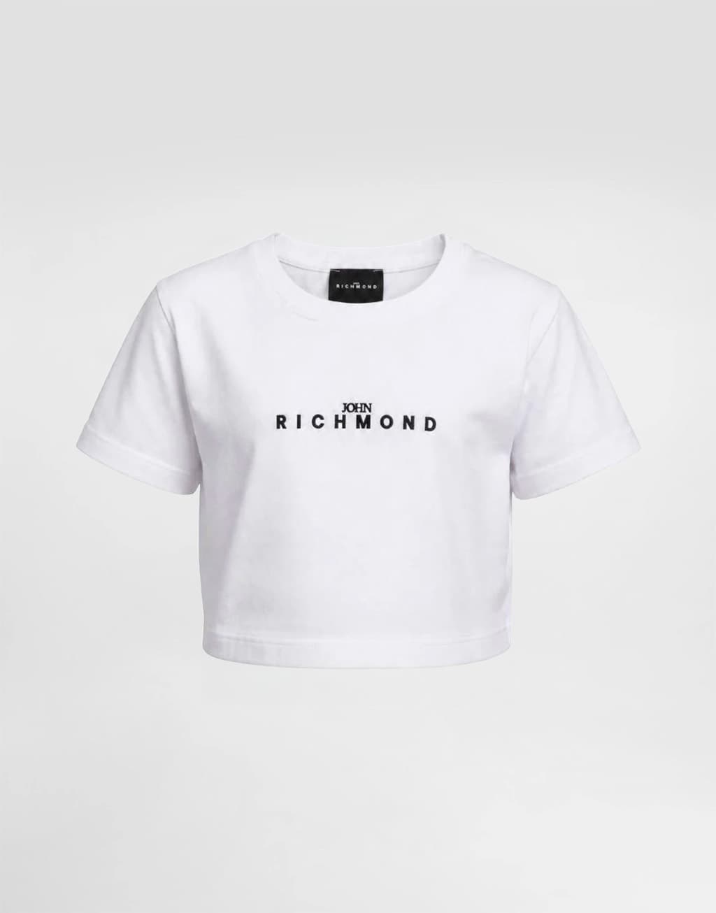 John Richmond Junior Dziewczęcy T-shirt crop Dam z logo - 1