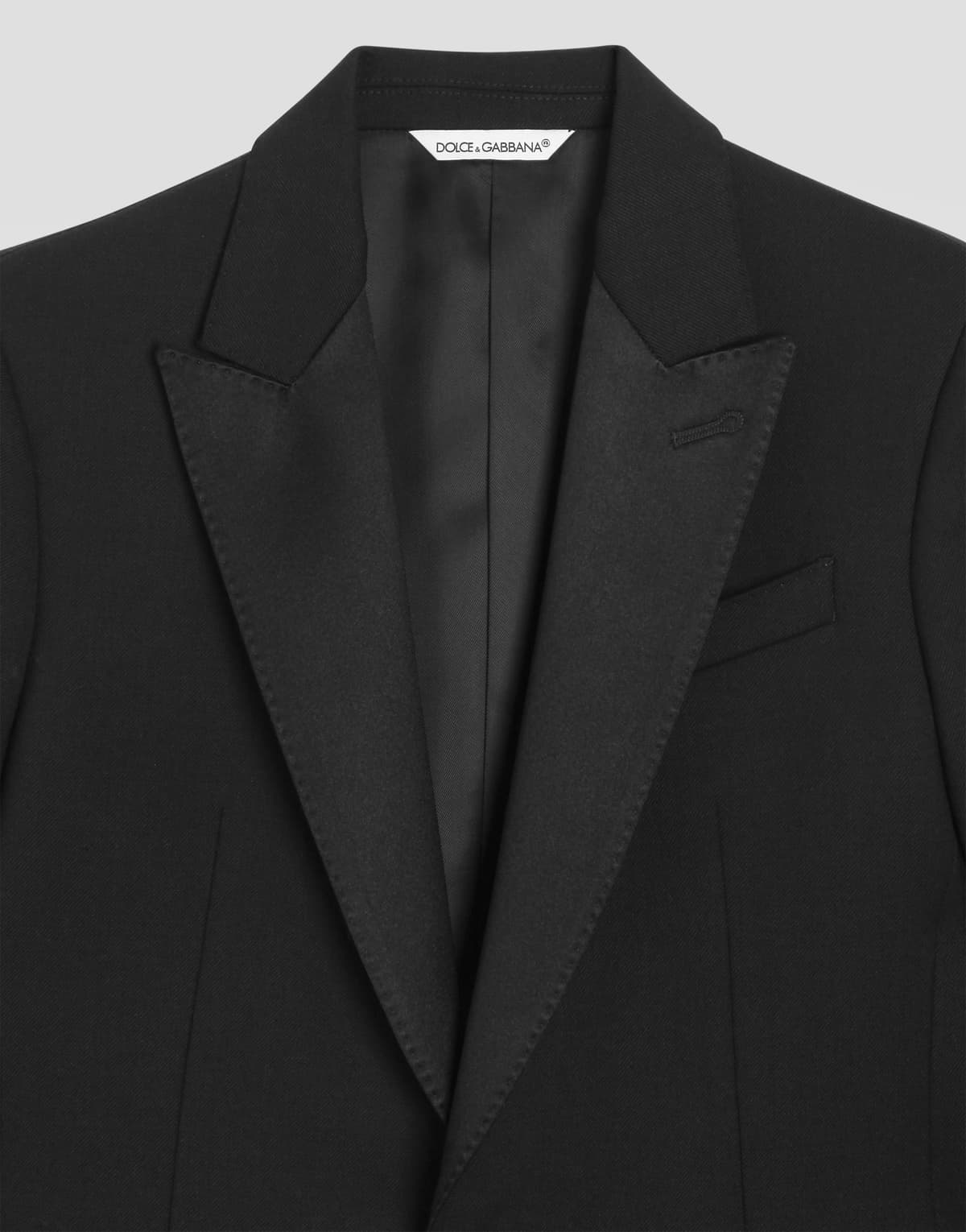 Dolce & Gabbana Kids Chłopięcy jednorzędowy żakiet z bi-stretch twill - 3