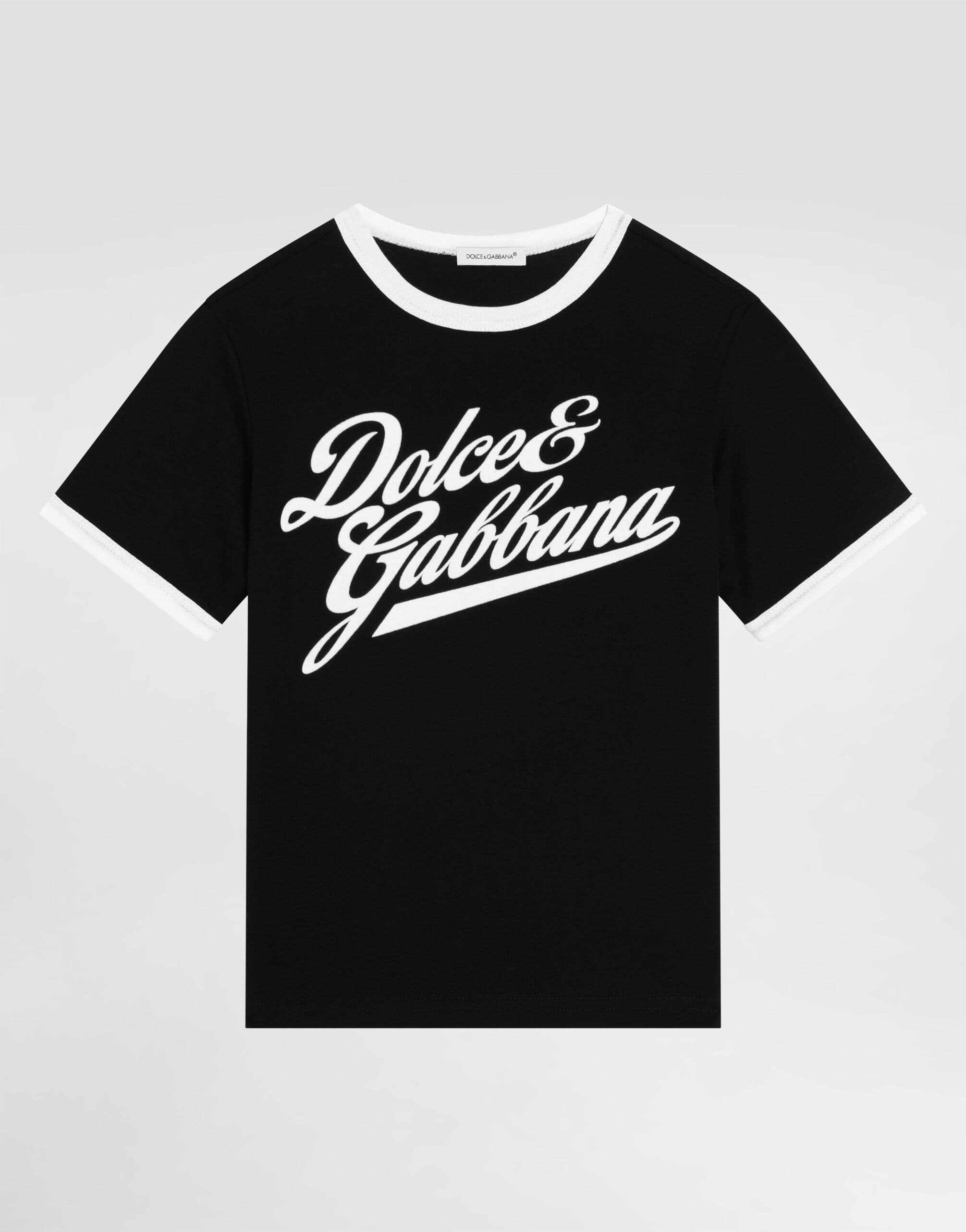 Dolce & Gabbana Kids dziecięcy T-shirt jersey z nadrukiem Dolce&Gabbana  - 1