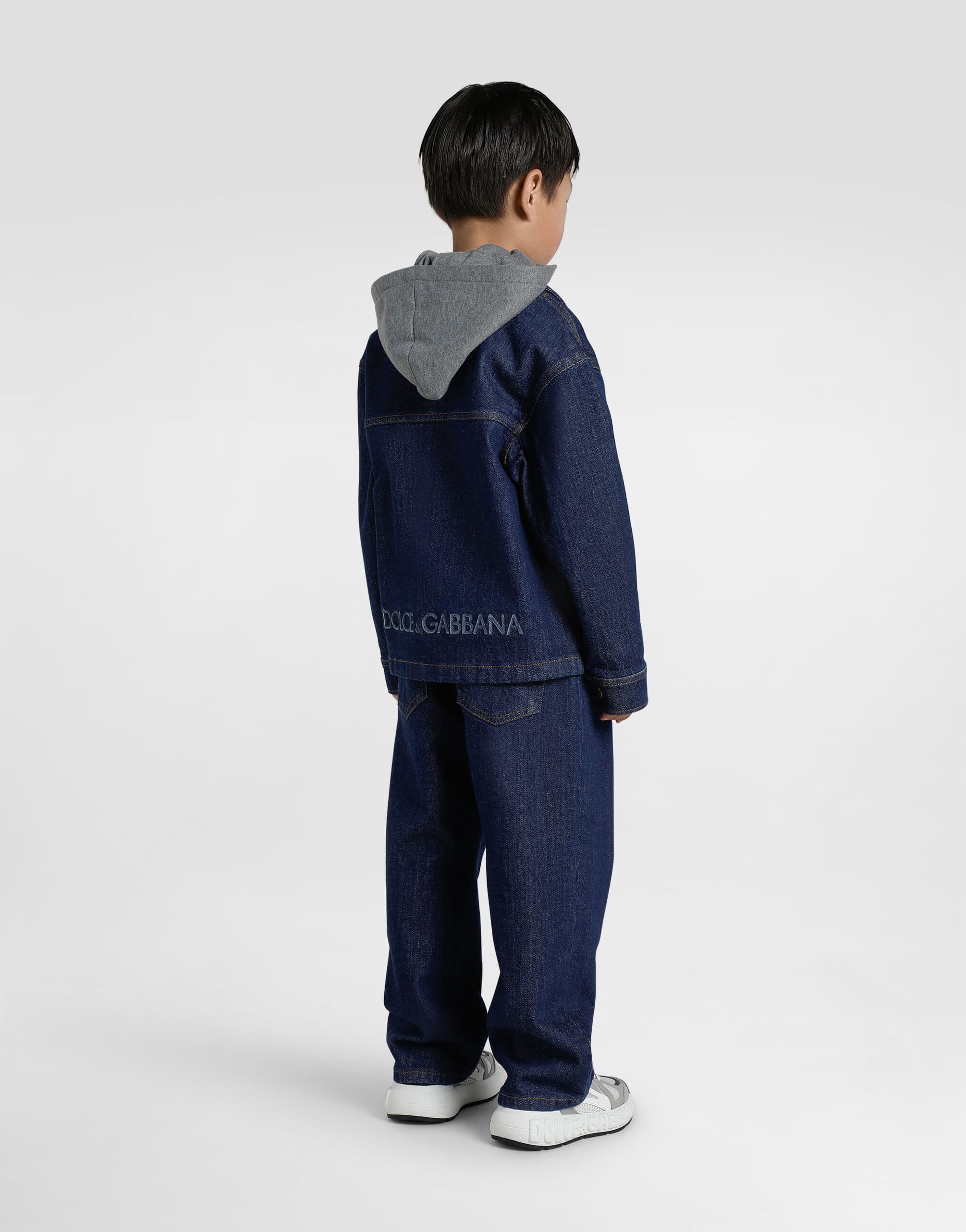 Dolce & Gabbana Kids Kurtka jeansowa z wypukłym haftem - 7