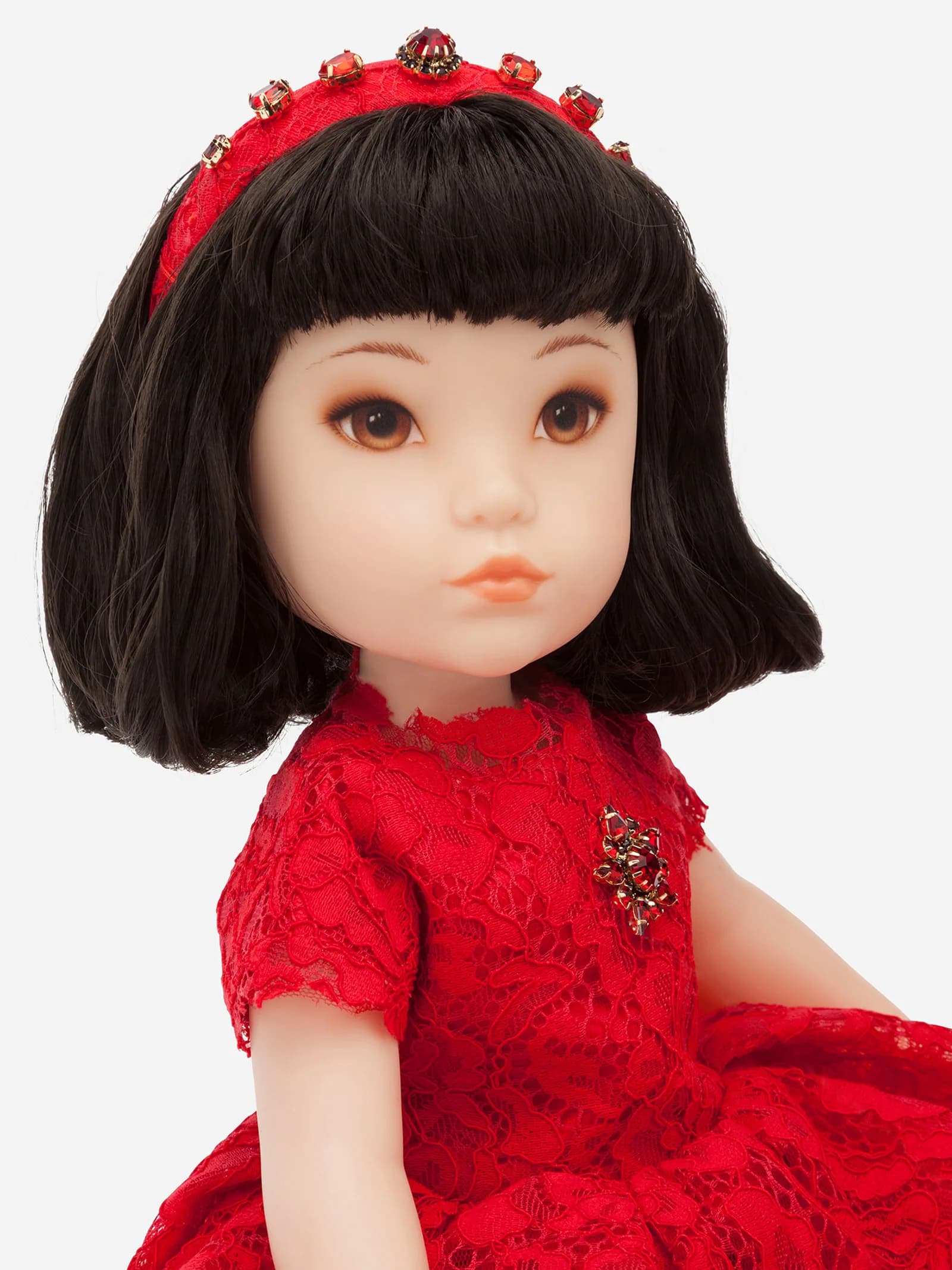 Lalka Dolce&Gabbana Kids z sukienką koronkową - 2