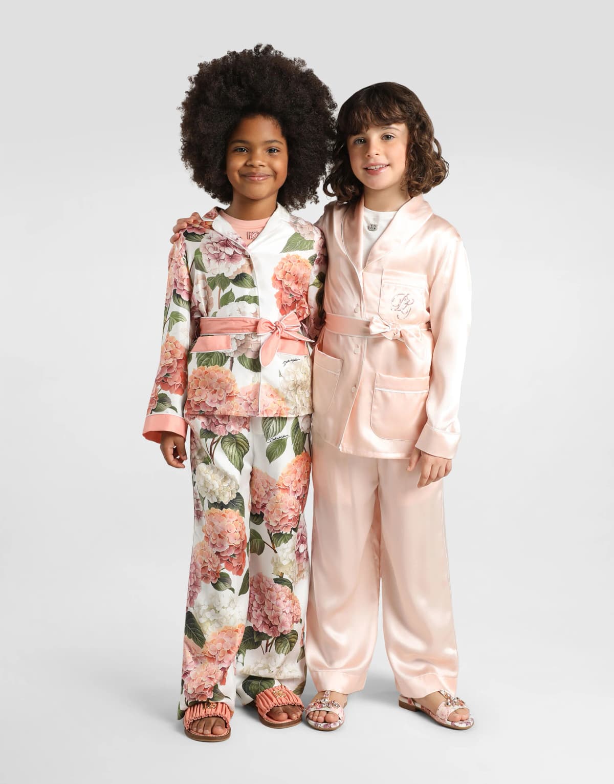 Dolce & Gabbana Kids dziecięca koszula z jedwabnego twilu z nadrukiem hortensji - 7
