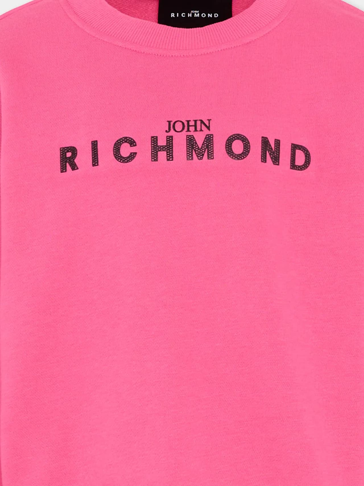 John Richmond Dziewczęca bluza Polia z kontrastowym logo  - 3