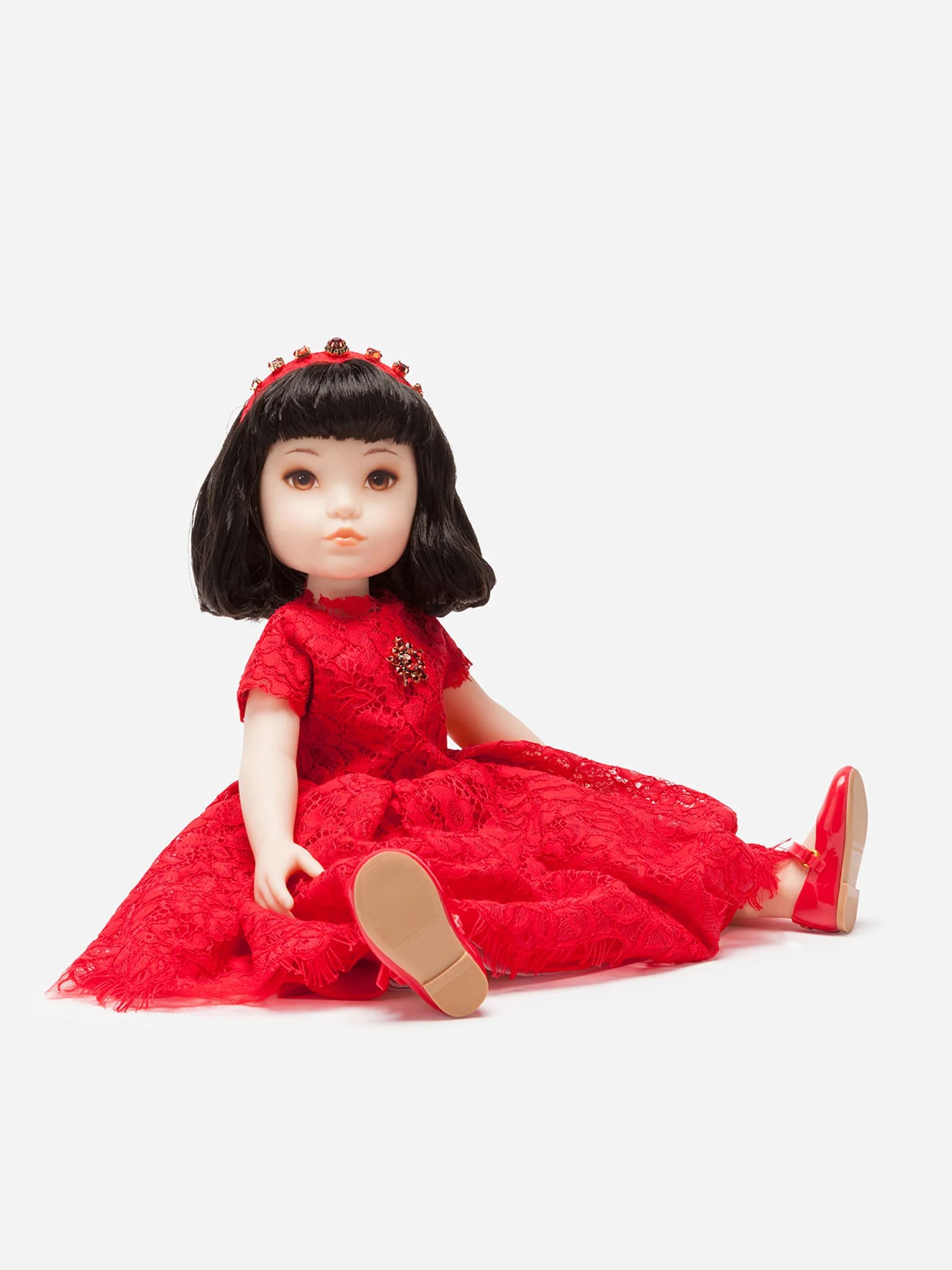 Lalka Dolce&Gabbana Kids z sukienką koronkową - 4