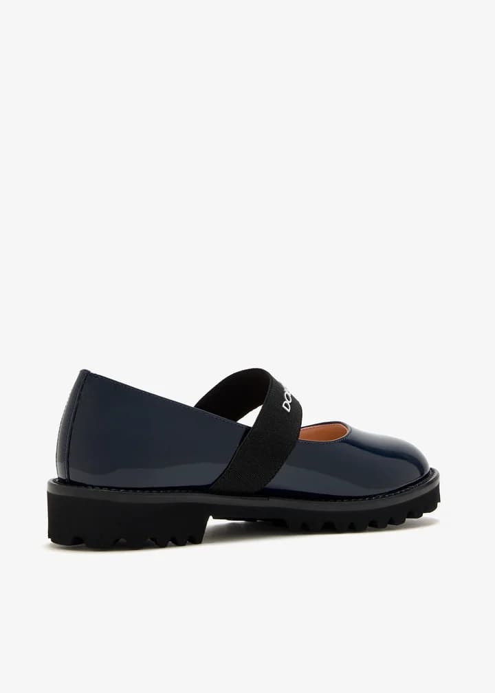 Dolce & Gabbana Kids Dziewczęce balerinki z lakierowanej skóry - 2