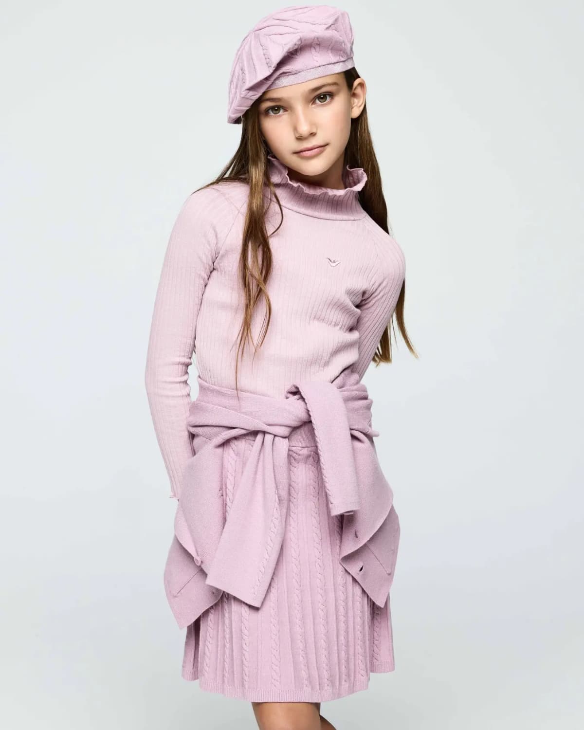 Emporio Armani Dziewczęca spódnica z warkoczowym splotem - 2