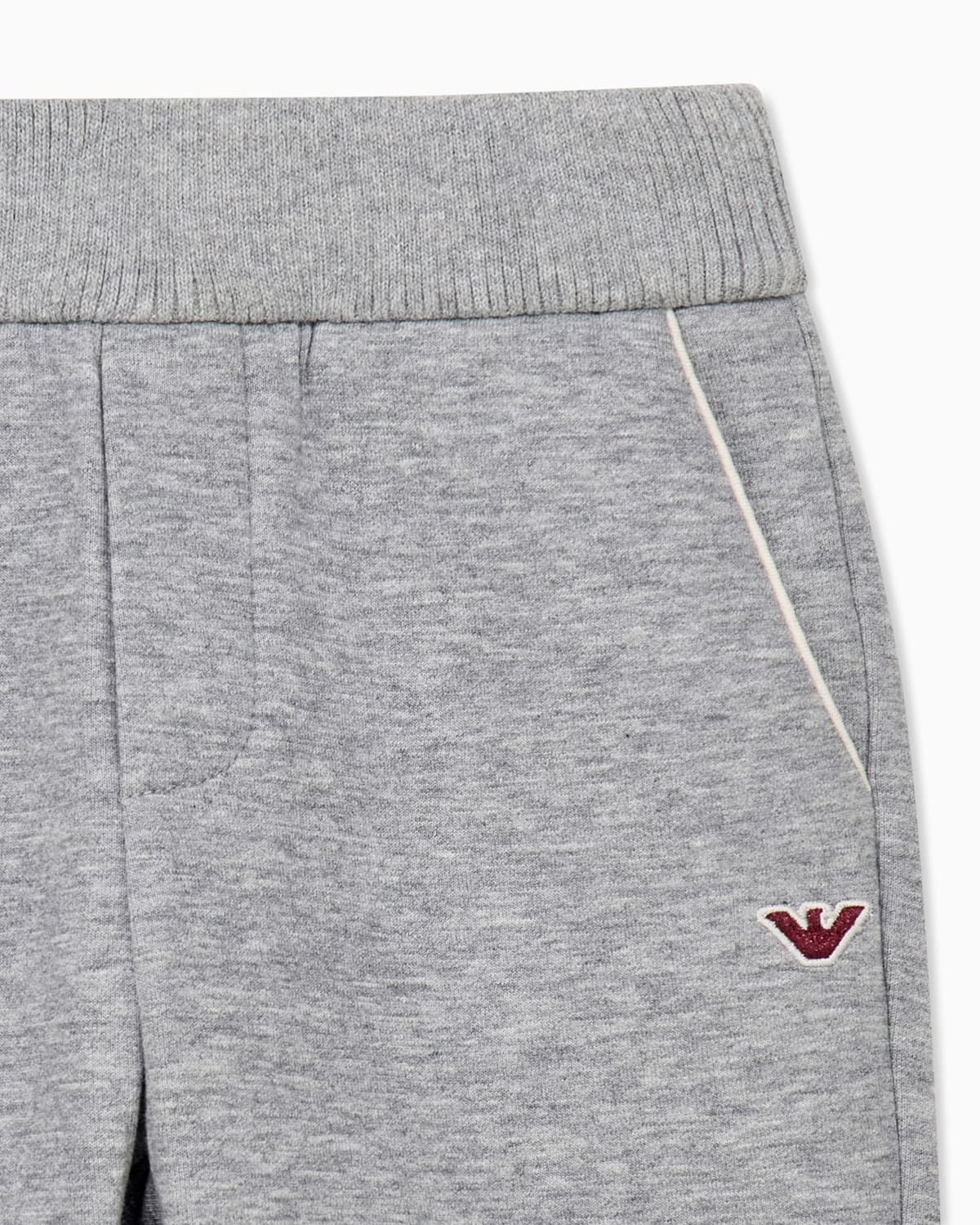 Emporio Armani Dziecięce spodnie dresowe z double jersey z haftowanym logo - 2