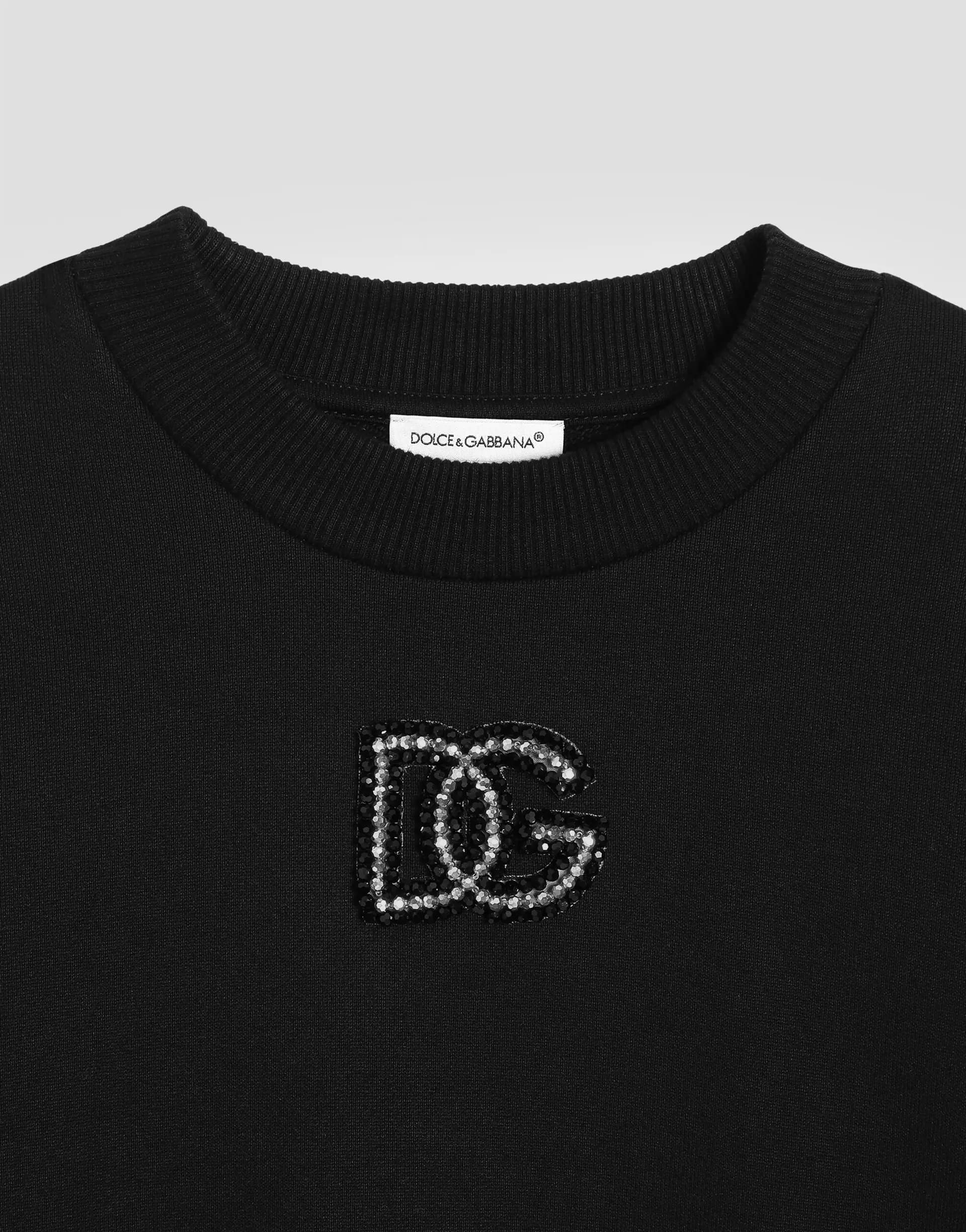 Bluza Dolce & Gabbana Kids z haftowanym logo DG - 3