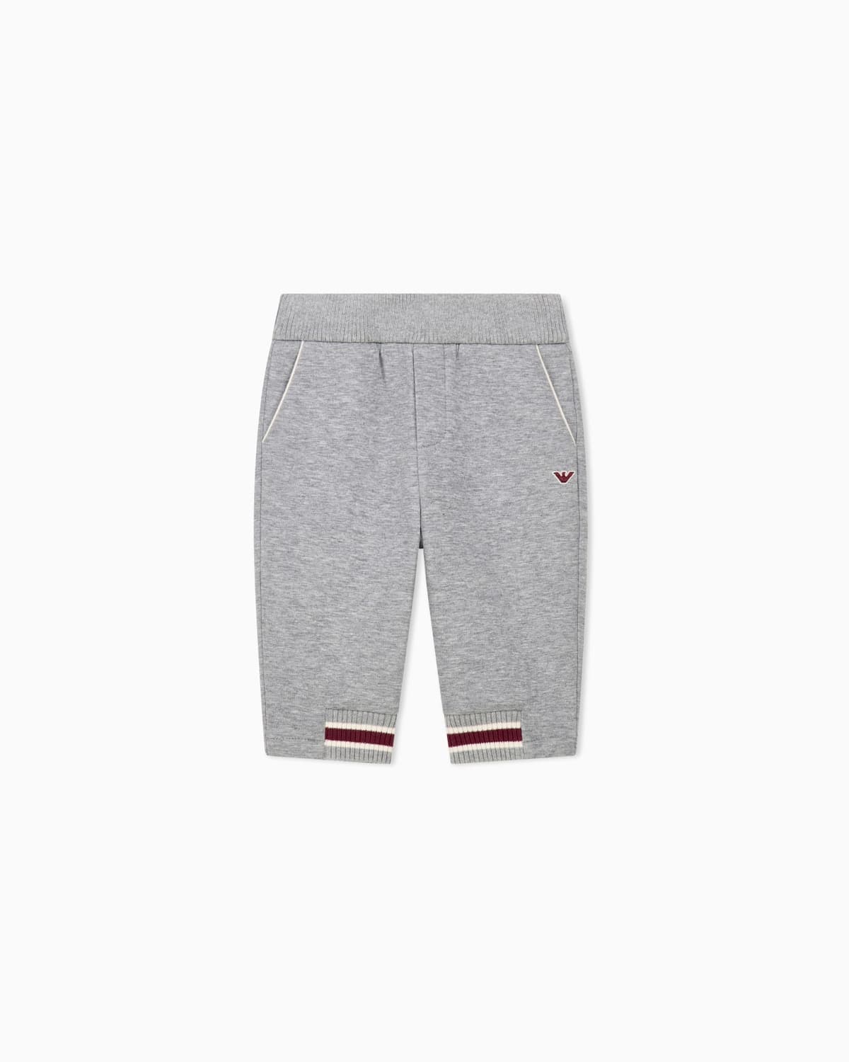 Emporio Armani Dziecięce spodnie dresowe z double jersey z haftowanym logo