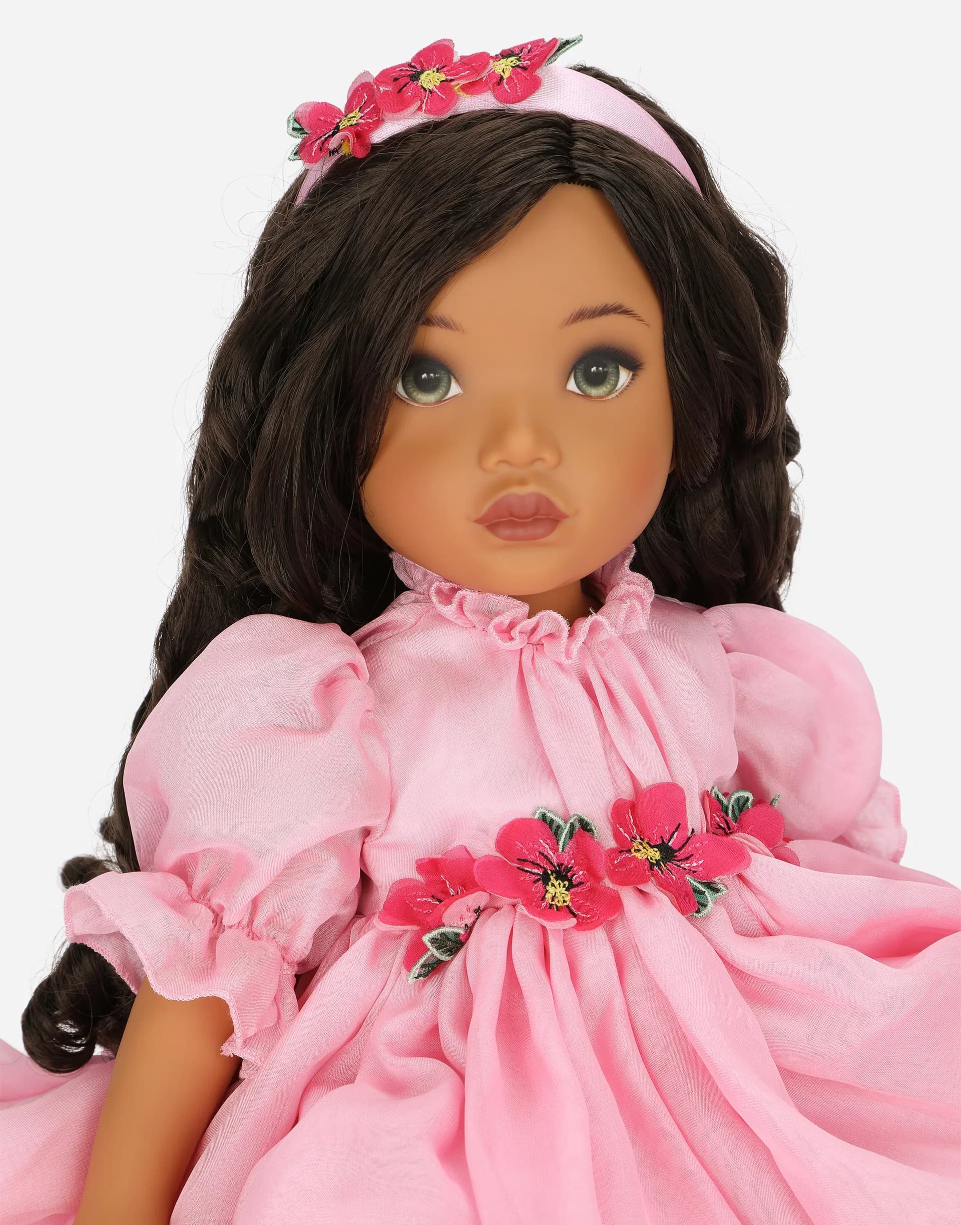 Lalka Dolce&Gabbana Kids z sukienką z szyfonu - 2