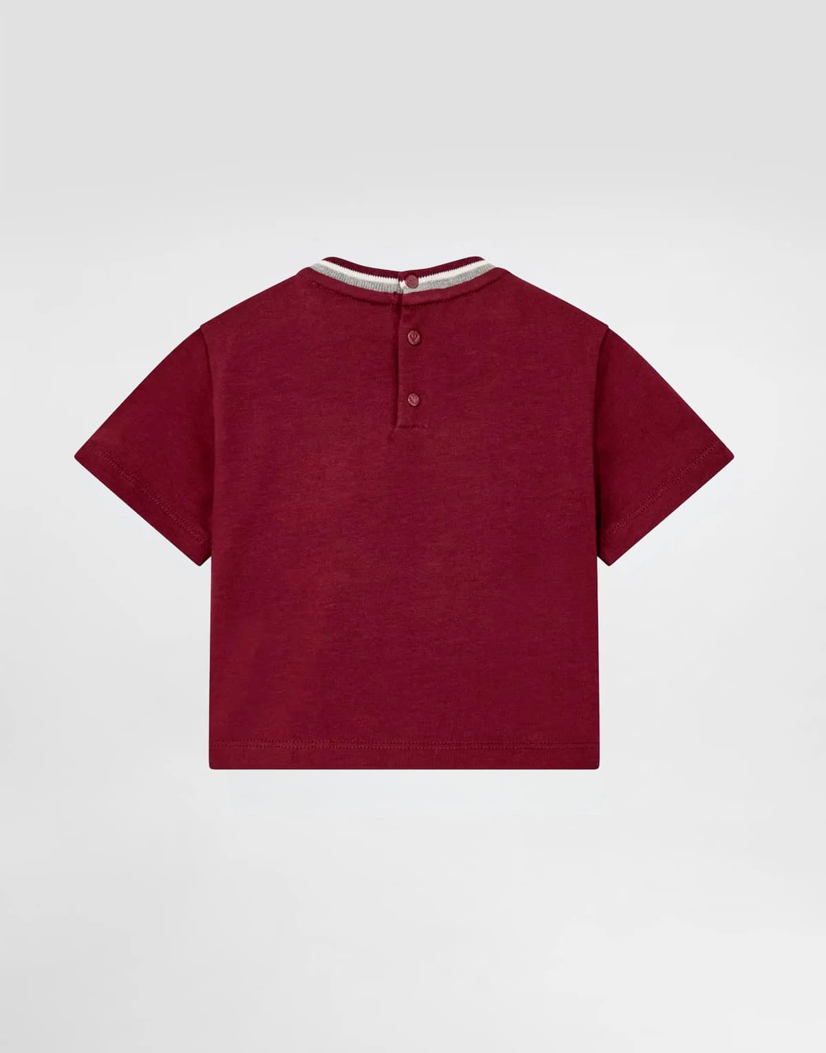 Emporio Armani Dziecięcy T-shirt z ciężkiego jerseyu z haftowanymi naszywkami i wstawką V - 3