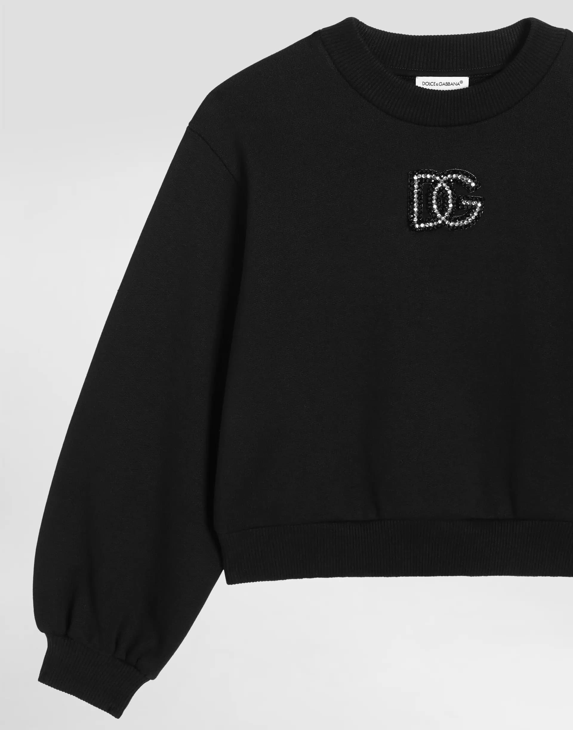 Bluza Dolce & Gabbana Kids z haftowanym logo DG - 4