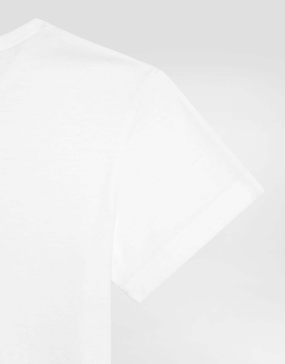 Dolce & Gabbana Kids Dziecięcy T-shirt jersey z metalową plakietką logo - 4