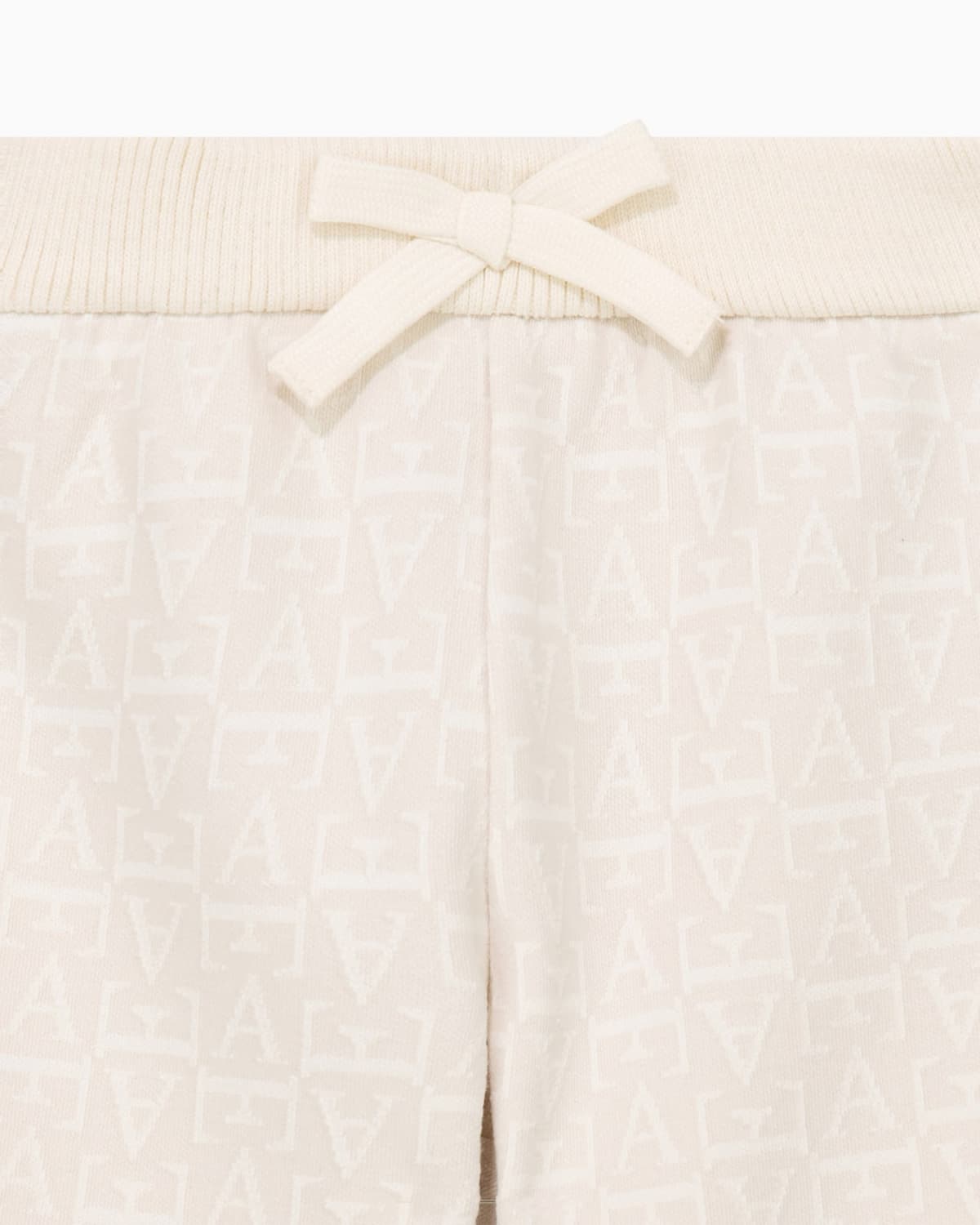 Emporio Armani Dziewczęce spodnie dresowe z żakardu double jersey z kokardą - 2