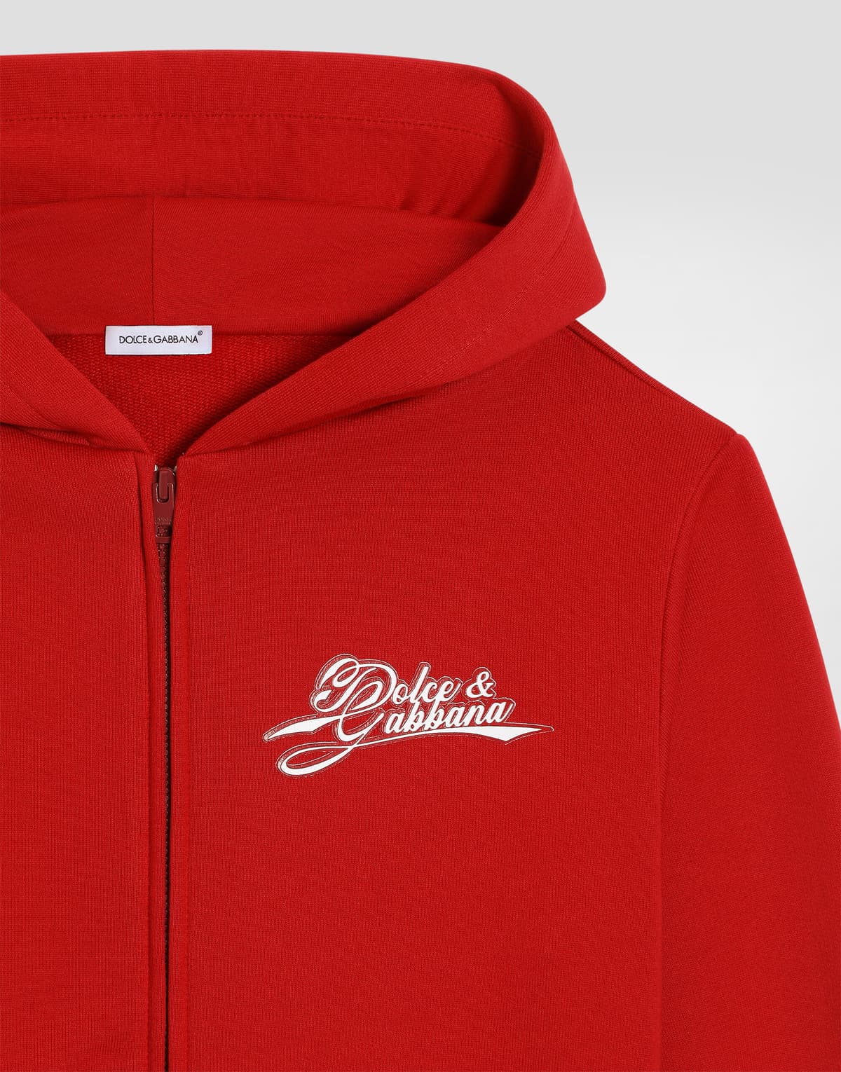 Dolce & Gabbana Kids Dziecięca bluza z kapturem i logo na zamek - 4