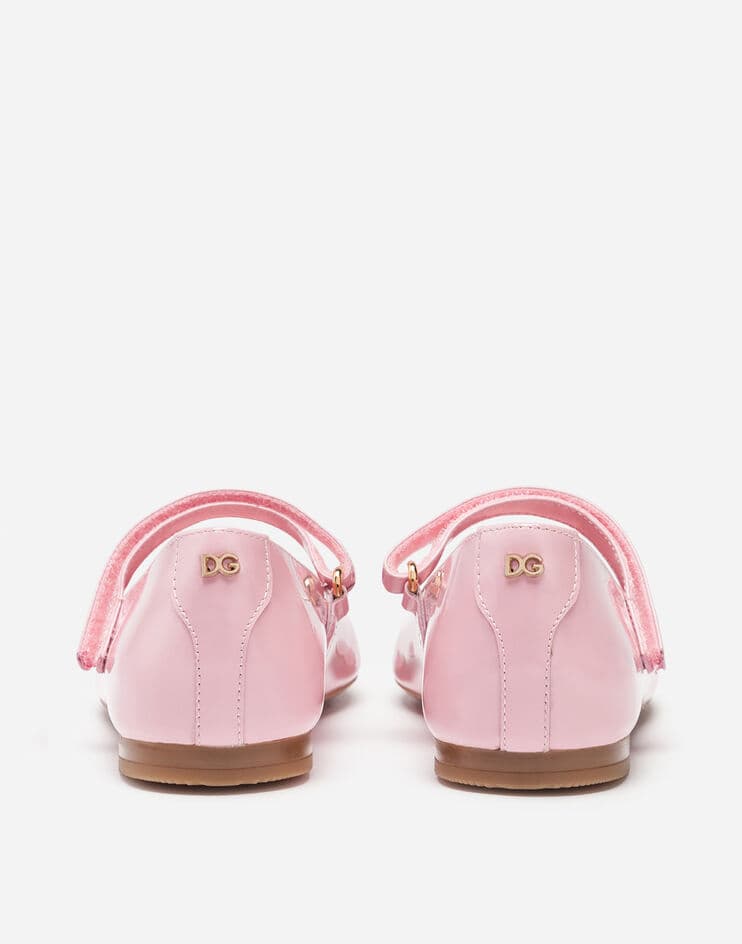 Dolce & Gabbana Kids Dziecięce lakierowane baleriny Mary Jane - 4