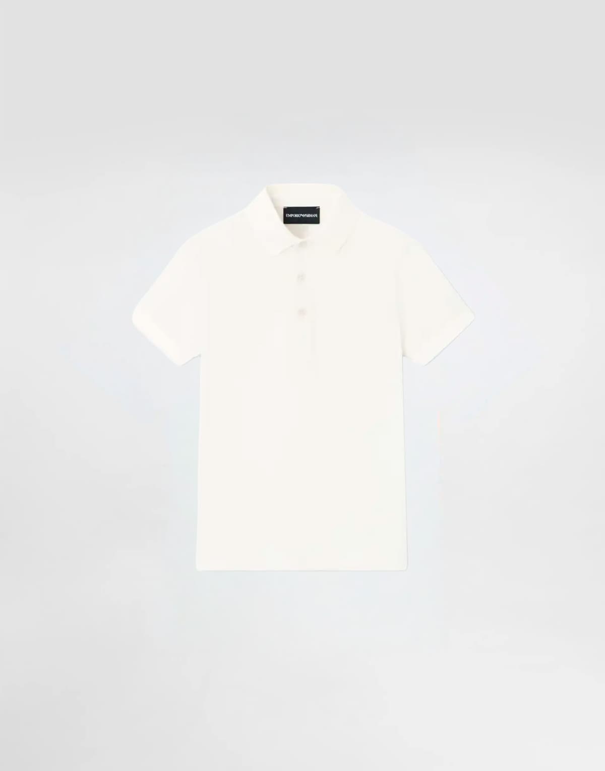 Emporio Armani Dziecięca koszulka polo z bawełnianej piki
