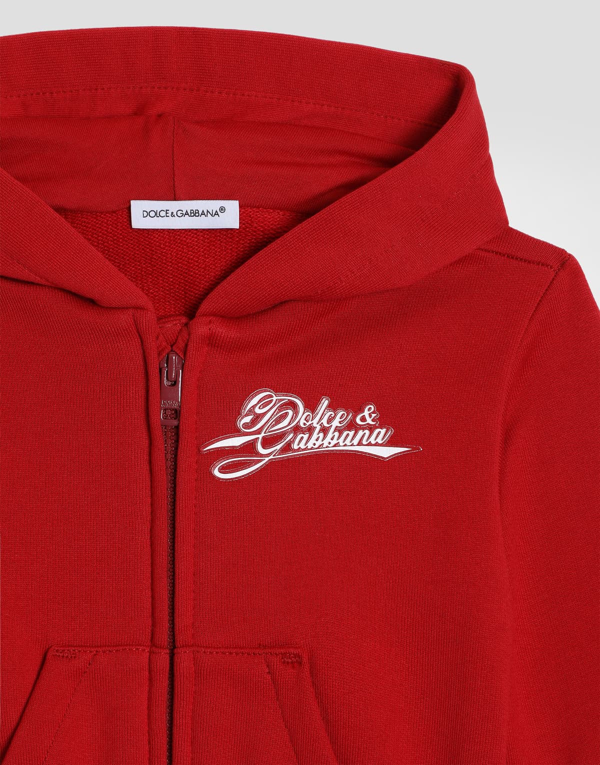 Dolce & Gabbana Kids Dziecięca bluza z kapturem i logo na zamek - 3