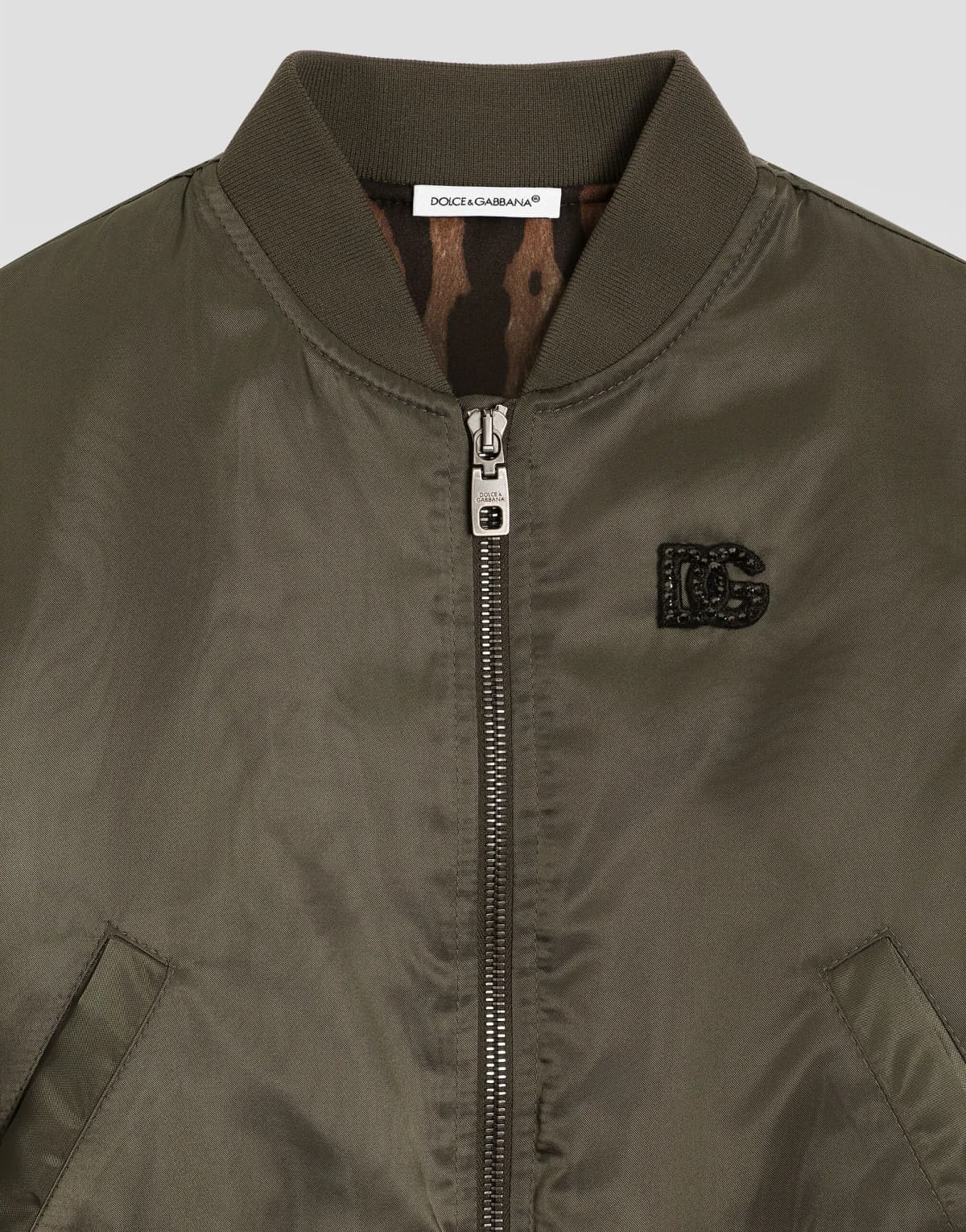 Dolce & Gabbana Kids Dziecięca kurtka bomber z nylonowego płótna - 3