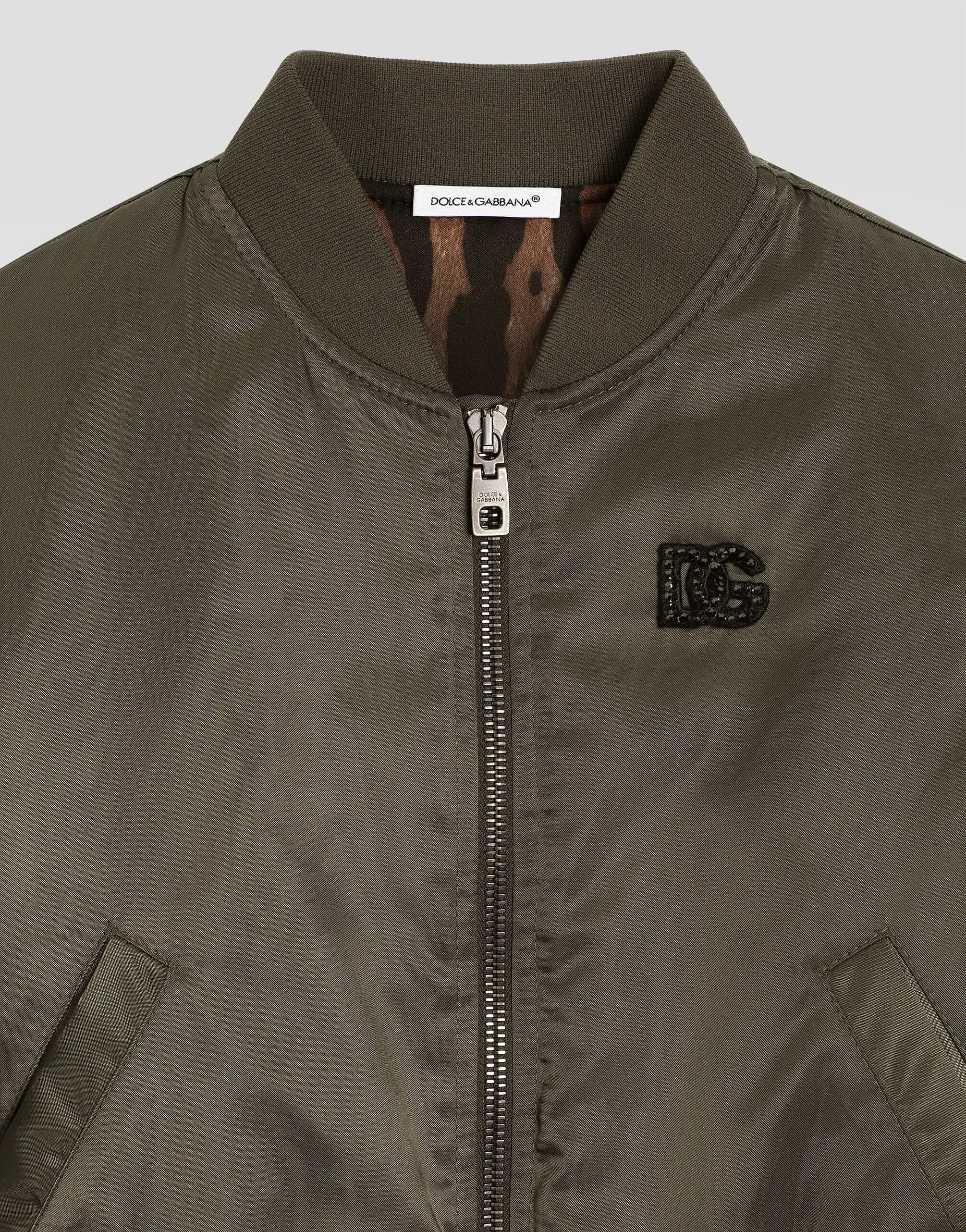 Dolce & Gabbana Kids Dziecięca kurtka bomber z nylonowego płótna - 3