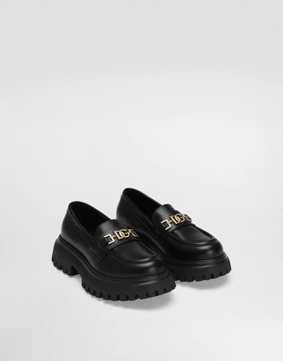 Dolce & Gabbana Kids Dziecięce mokasyny z nappa skóry cielęcej