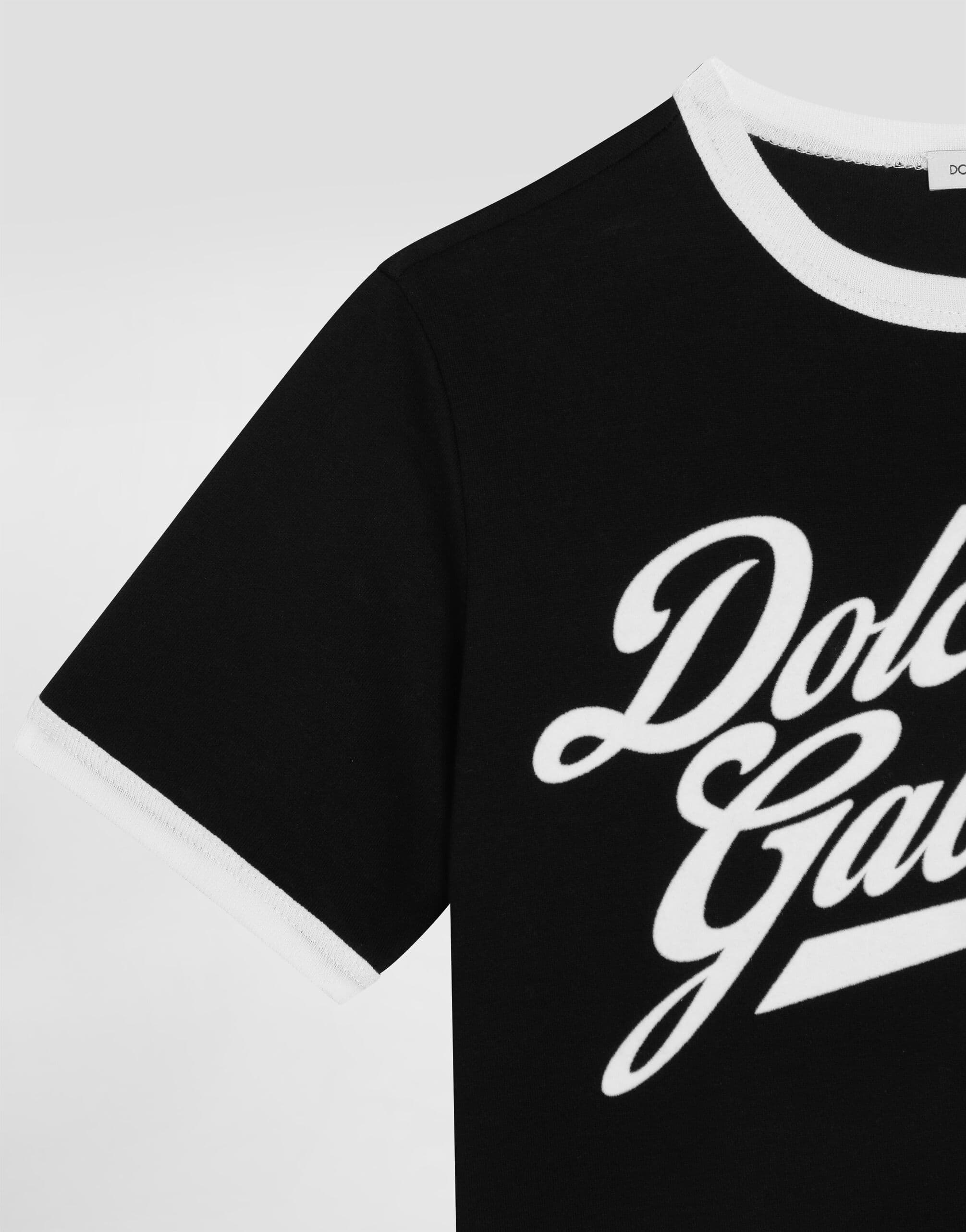 Dolce & Gabbana Kids dziecięcy T-shirt jersey z nadrukiem Dolce&Gabbana  - 3