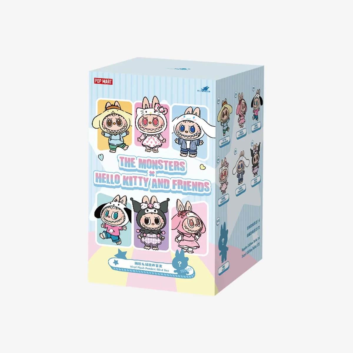POP MART The Monsters Hello Kitty and Friends Series Vinyl Plush Pendant – Brelok Niespodzianka Labubu x Sanrio - 2