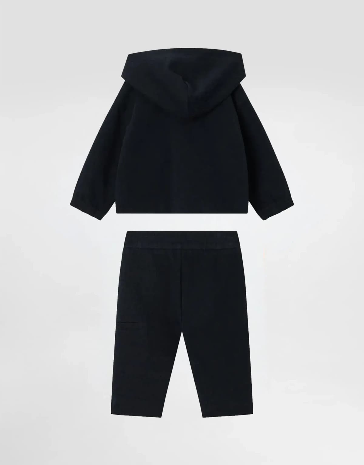 Emporio Armani Dziecięca bluza z kapturem na zamek z żakardu double jersey - 2