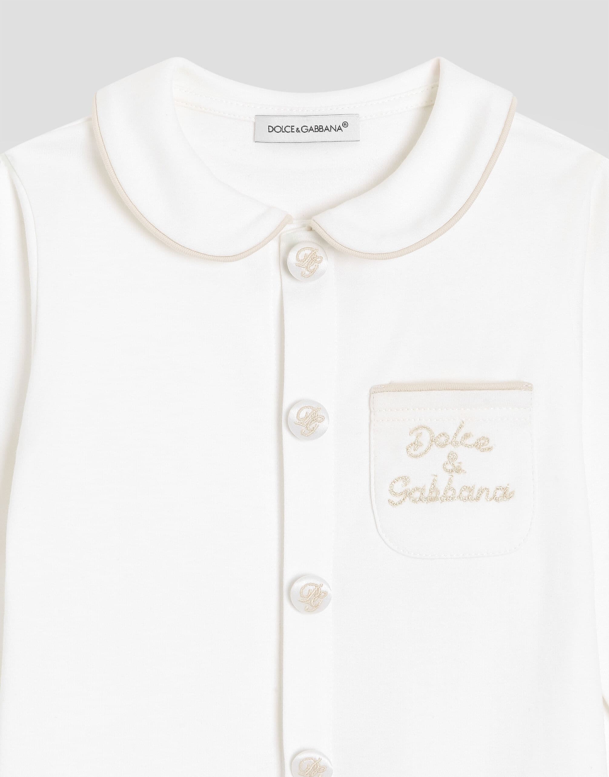 Dolce & Gabbana Kids Dziecięcy 3-częściowy zestaw prezentowy z interloku z haftem łańcuszkowym - 3