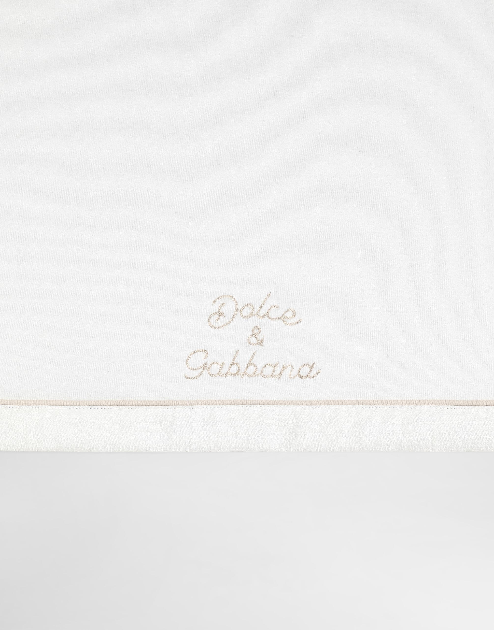 Dolce & Gabbana Kids niemowlęcy kocyk z interloku i lnu z haftem - 3