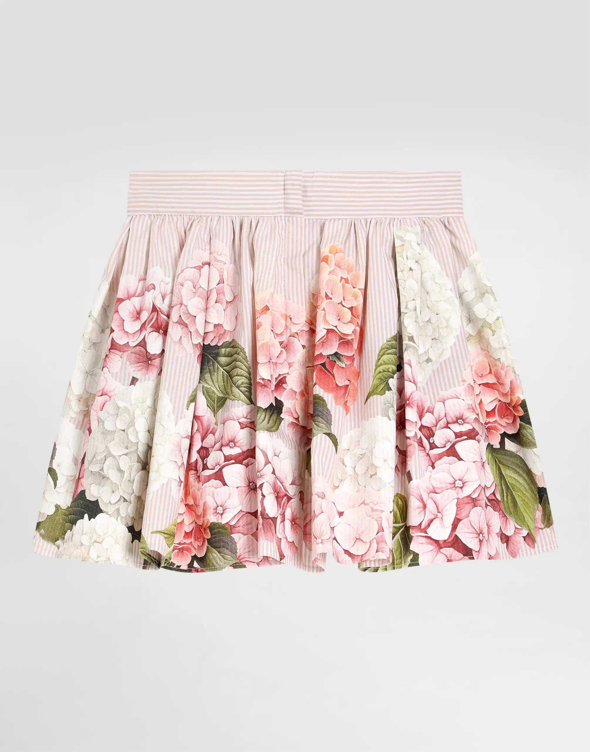 Dolce & Gabbana Kids dziecięca spódnica z płótna z nadrukiem hortensji - 2