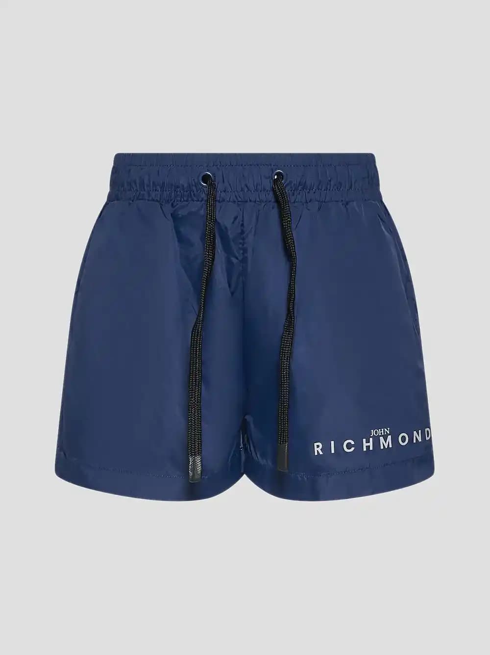 John Richmond Junior Dziecięce Niebieskie szorty kąpielowe z logo - 1