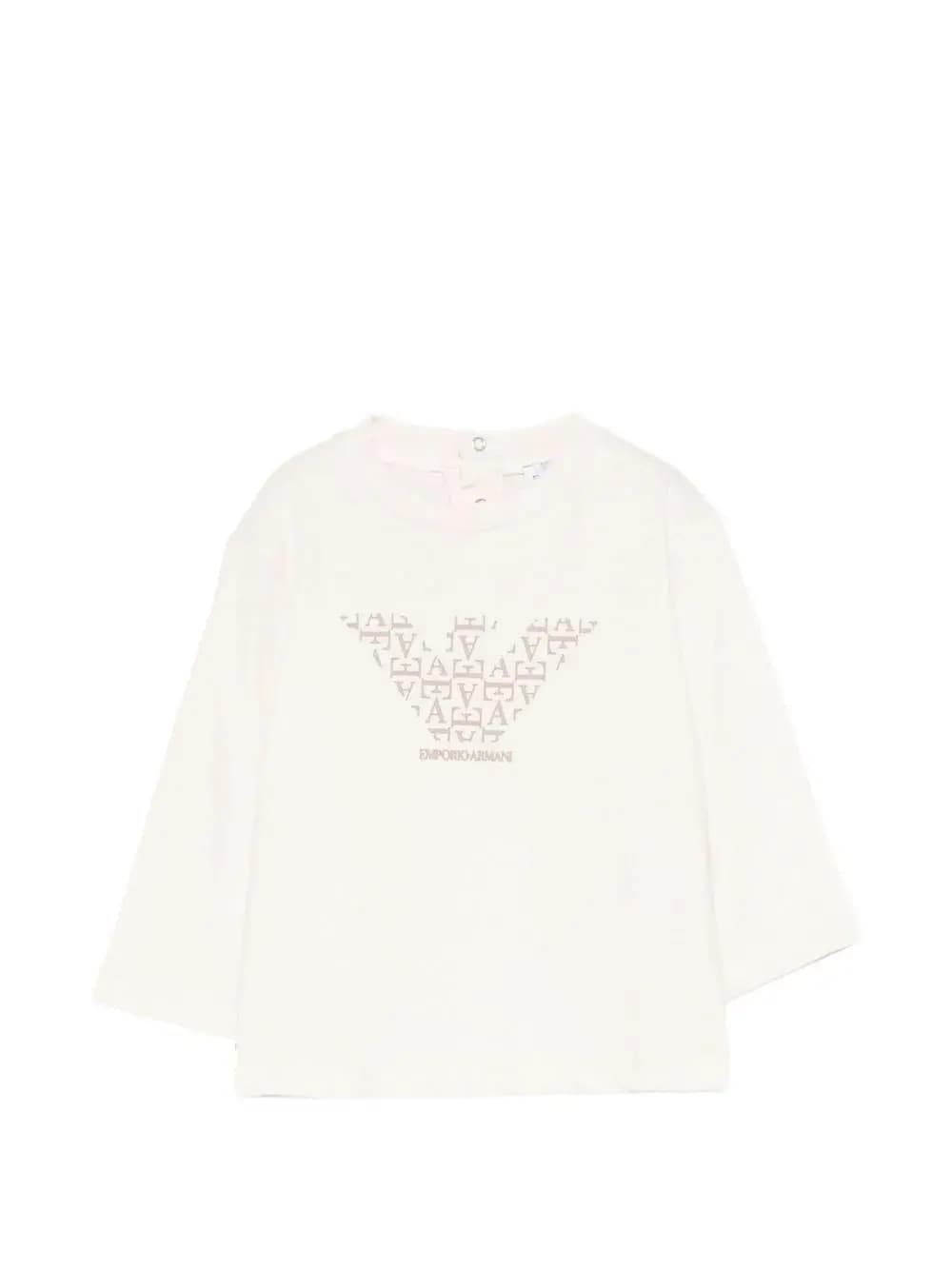 Emporio Armani Dziecięcy trzypak T-shirtów z długim rękawem z logo - 3