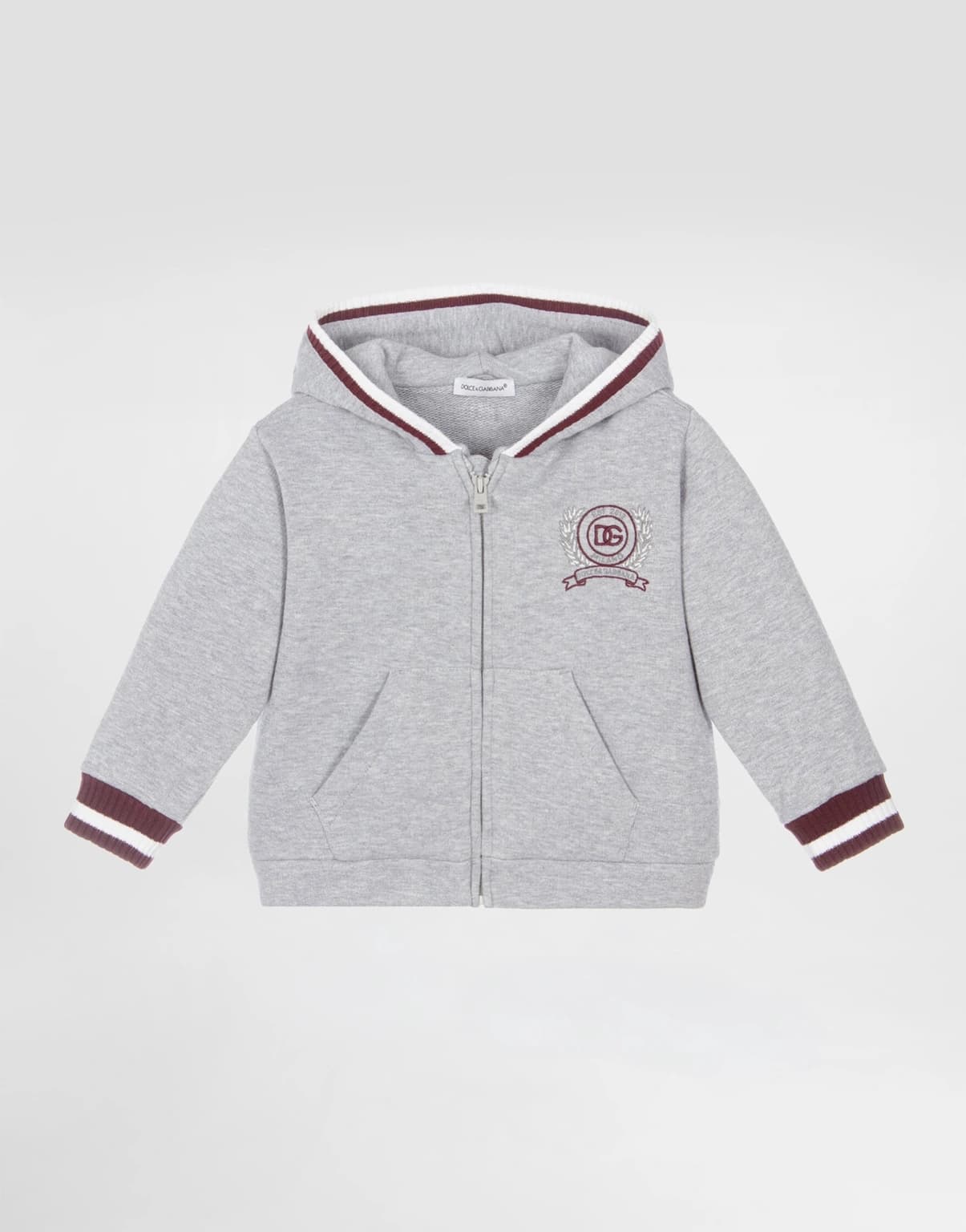 Dolce & Gabbana Kids dziecięca bluza z kapturem z haftem - 1