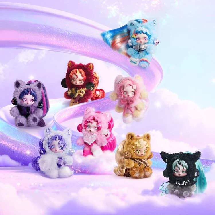POP MART Skullpanda x My Little Pony Series Plush Doll Pendant – Uroczy brelok-niespodzianka - 6