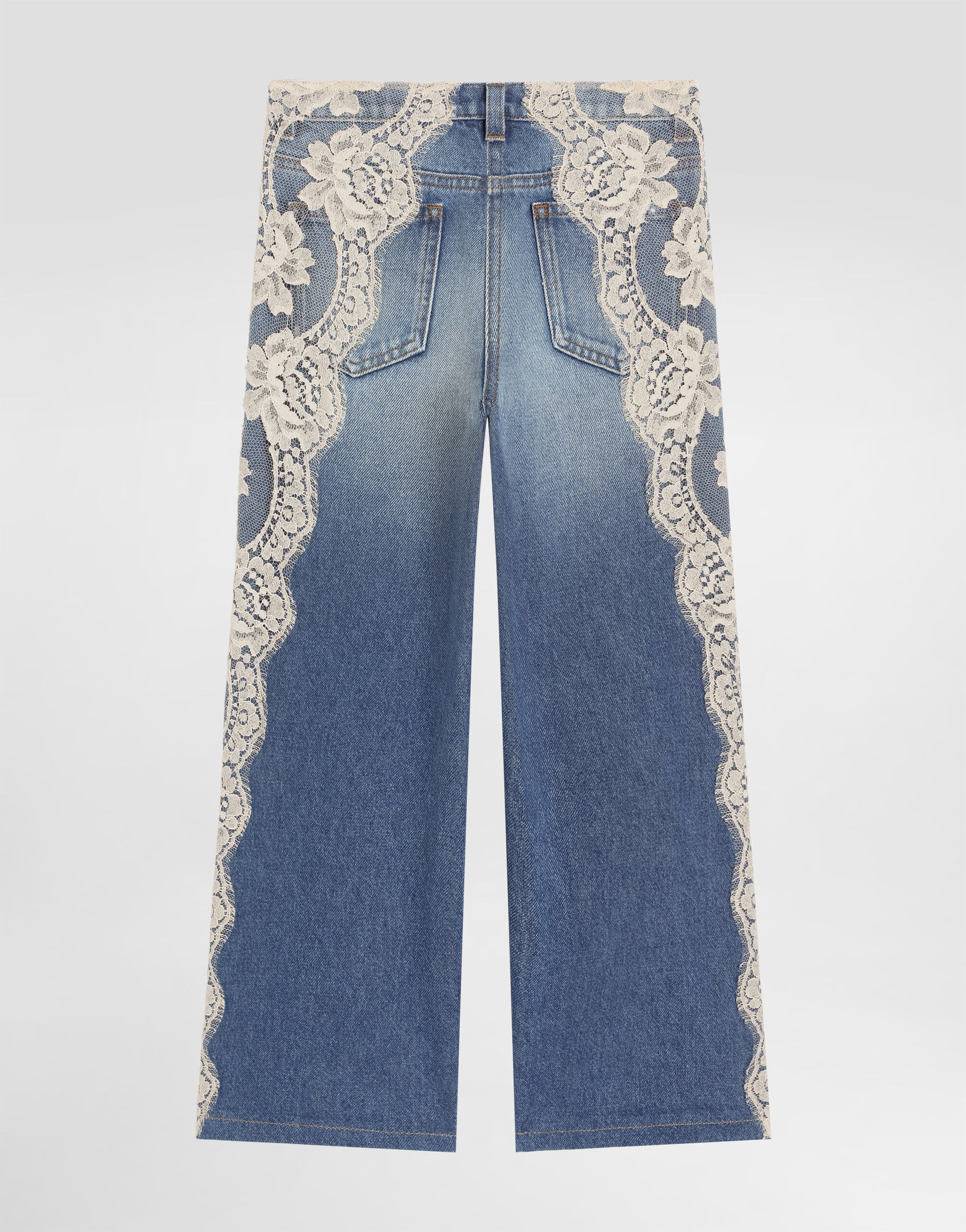 Dolce & Gabbana Kids dziecięce wielokolorowe spodnie jeansowe z pięcioma kieszeniami - 2