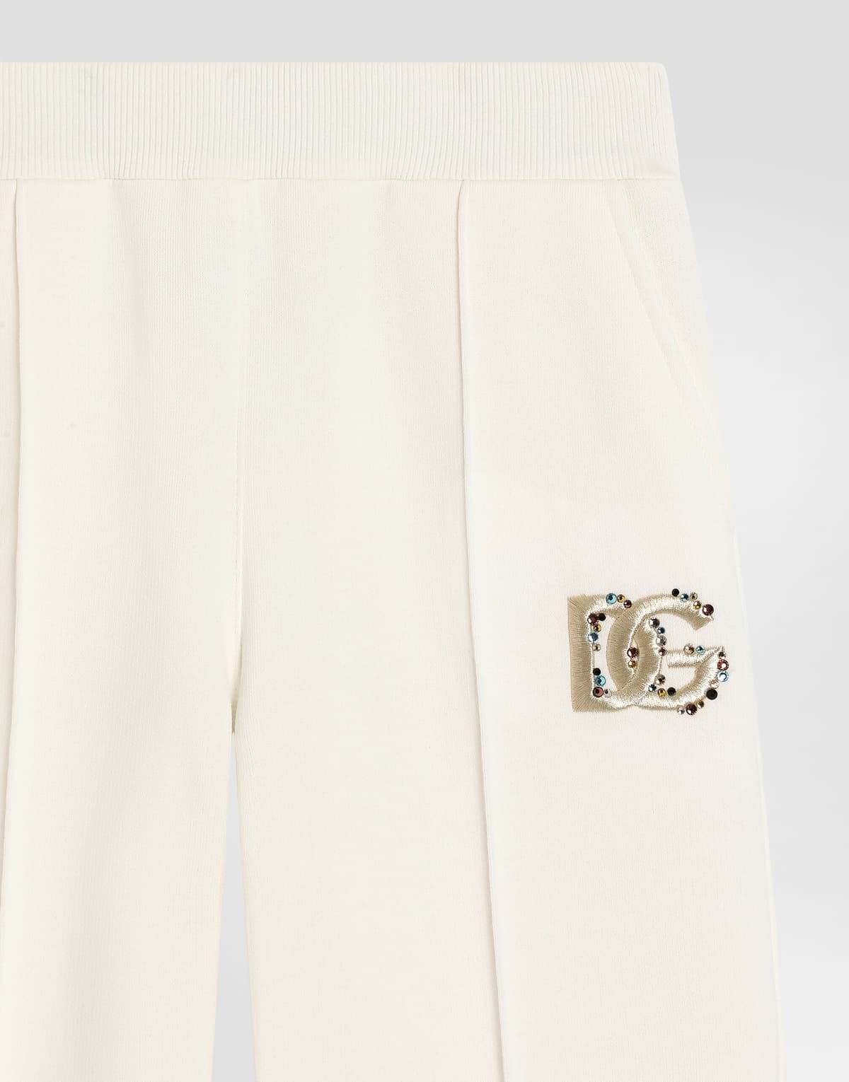 The Dolce & Gabbana Kids dziecięce spodnie dresowe z haftem DG i kryształkami - 3