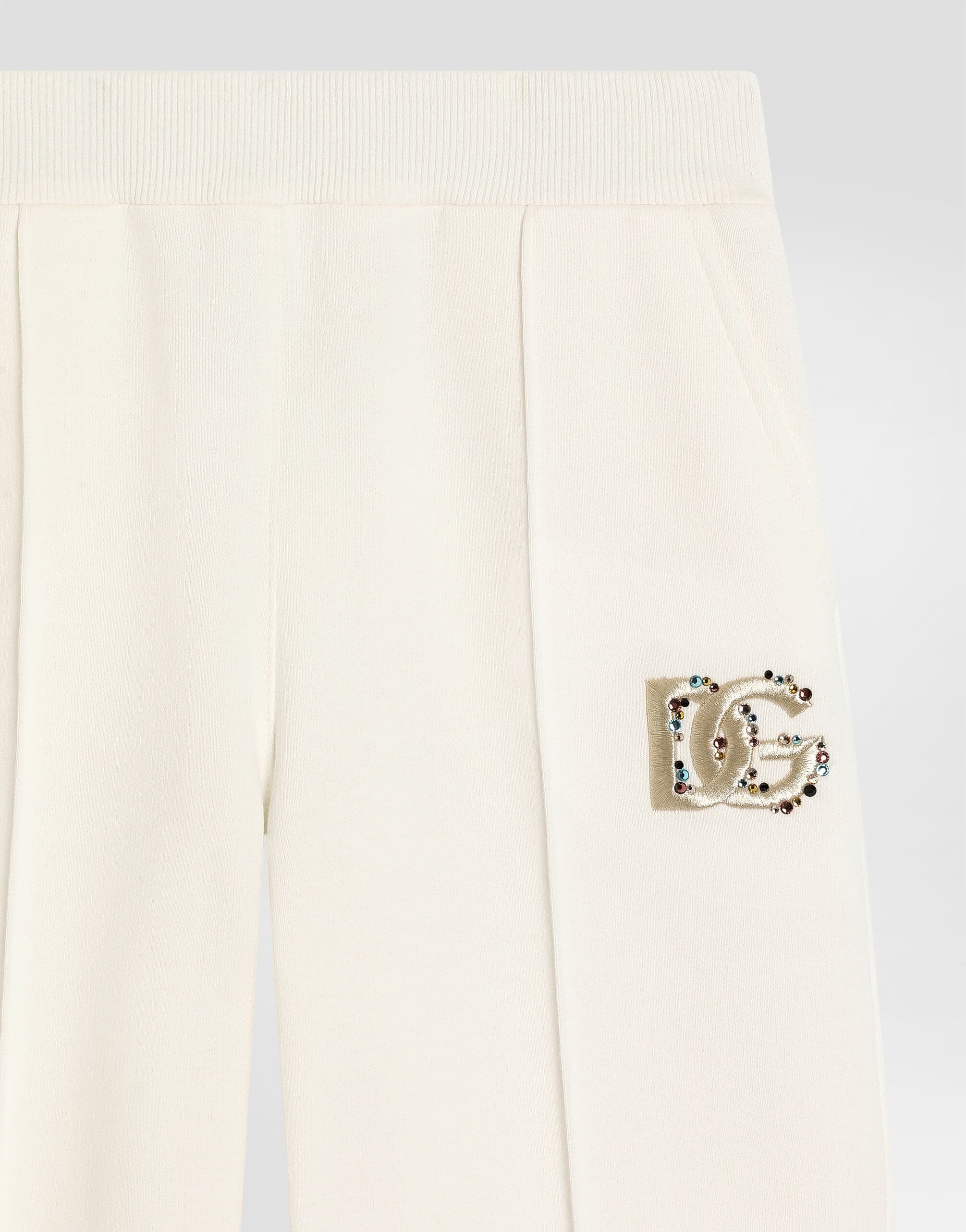 The Dolce & Gabbana Kids dziecięce spodnie dresowe z haftem DG i kryształkami - 3