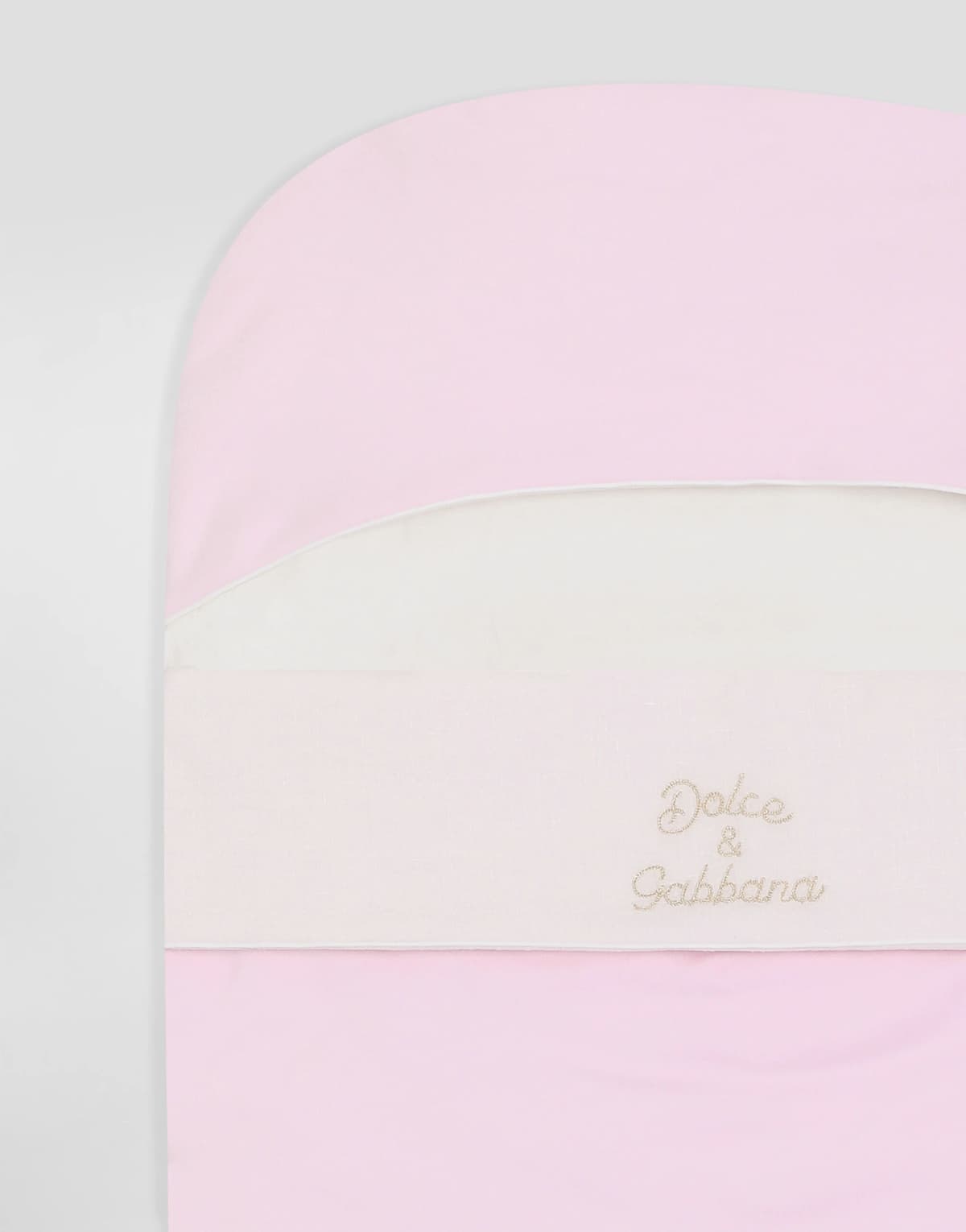 Dolce & Gabbana Kids niemowlęce gniazdko z interloku i lnu z haftem - 5