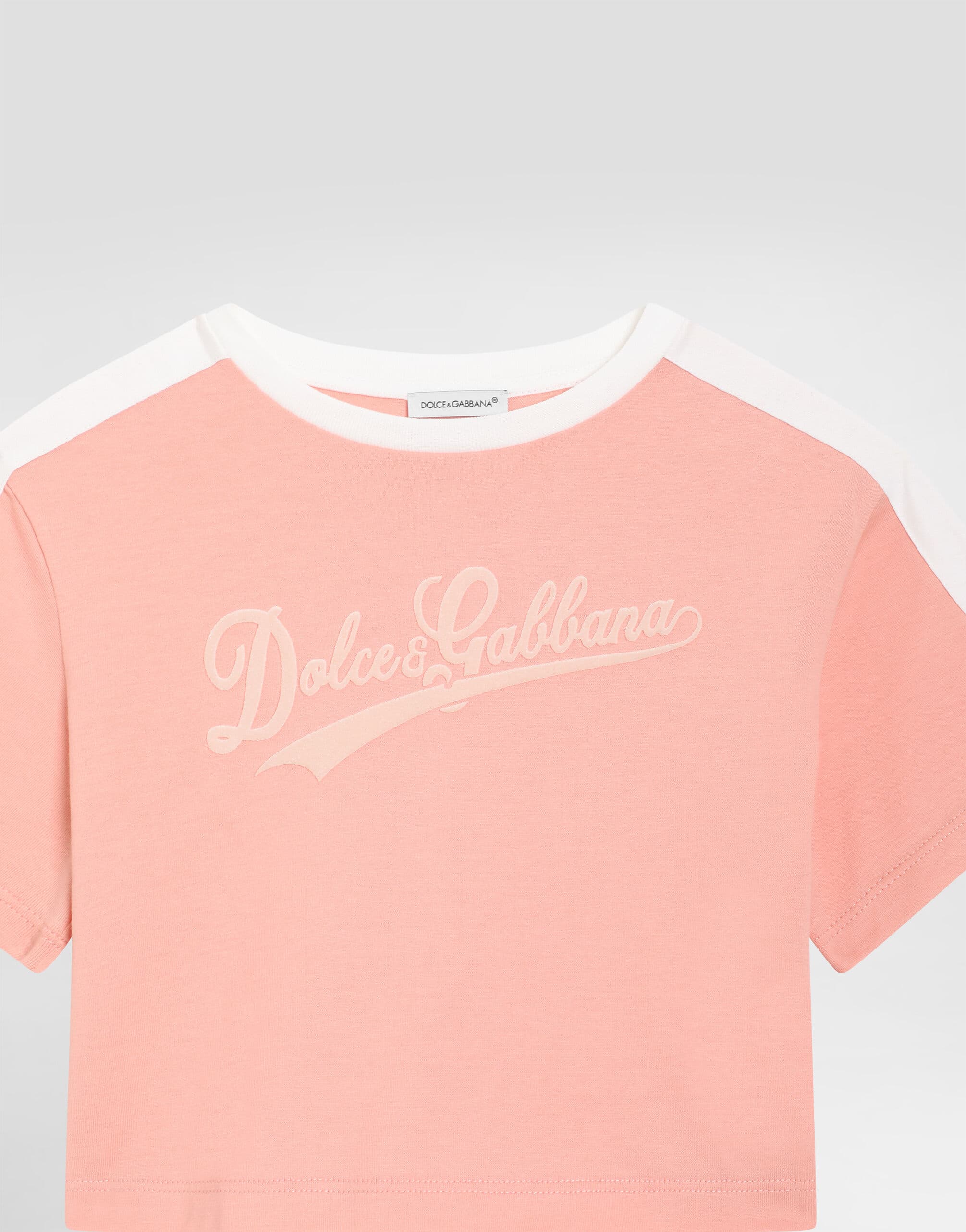 Dolce & Gabbana Kids Dziecięcy T-shirt jersey z nadrukiem (dla dziewczynek) - 4
