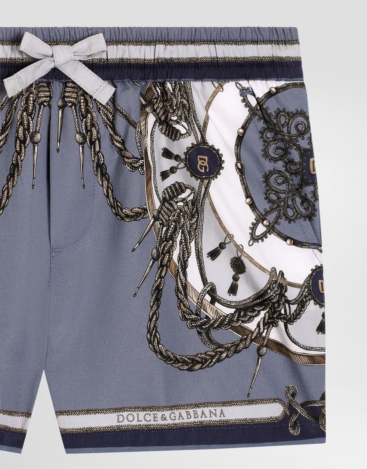 Dolce & Gabbana Kids dziecięce bermudy z popliny z nadrukiem cargo - 3