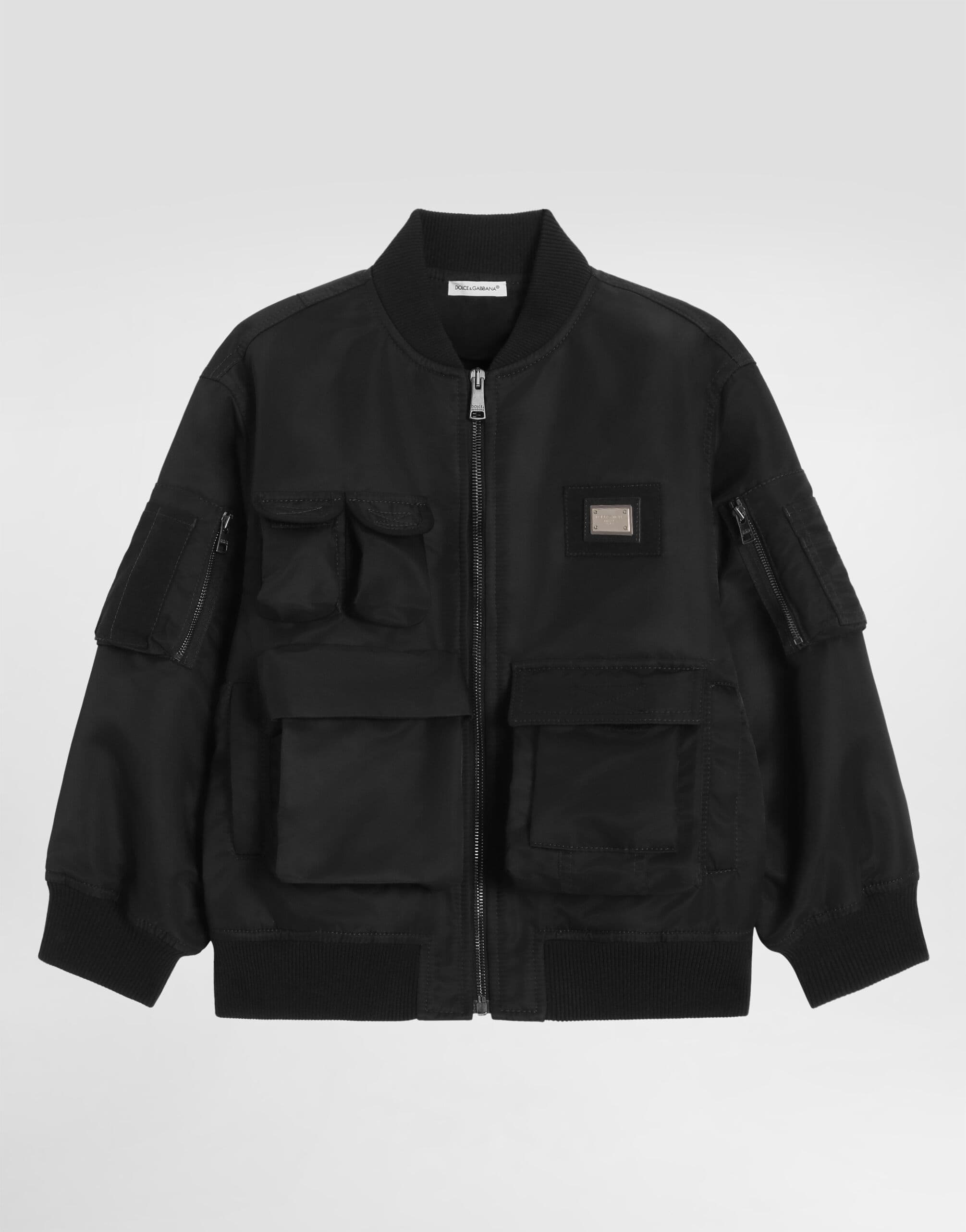 Dolce & Gabbana Kids dziecięca kurtka bomberka z gabardyny - 1