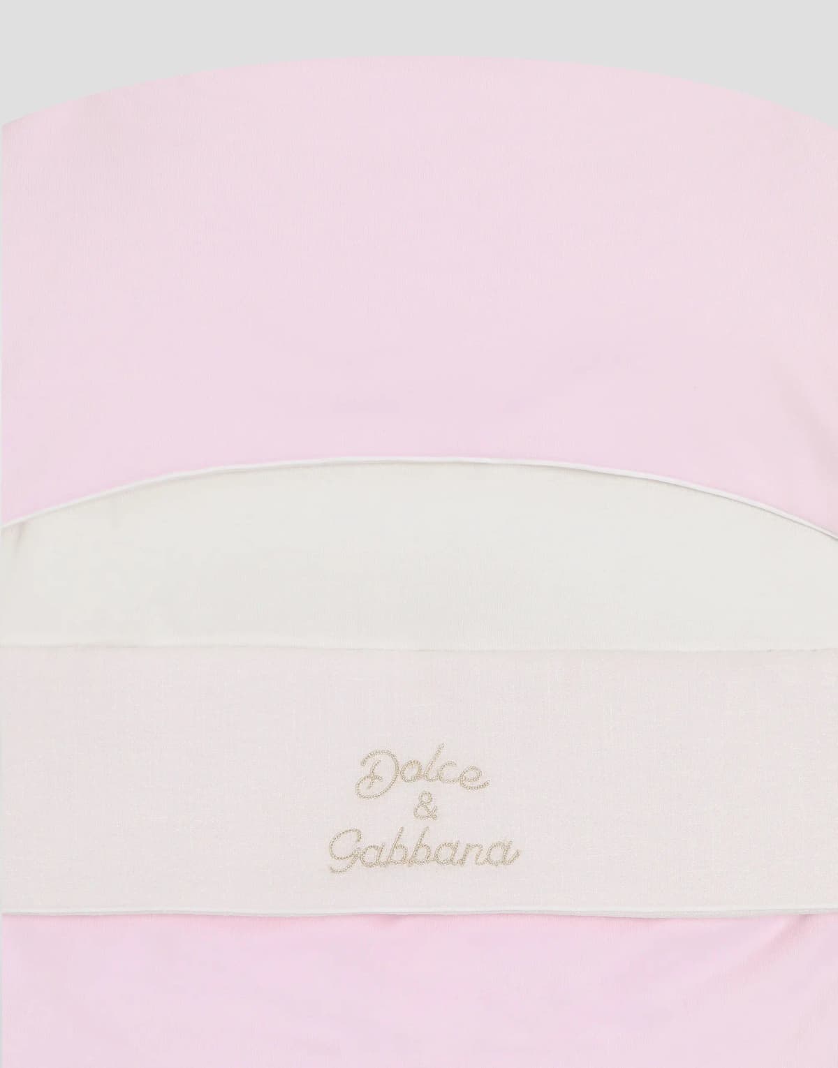 Dolce & Gabbana Kids niemowlęce gniazdko z interloku i lnu z haftem - 4