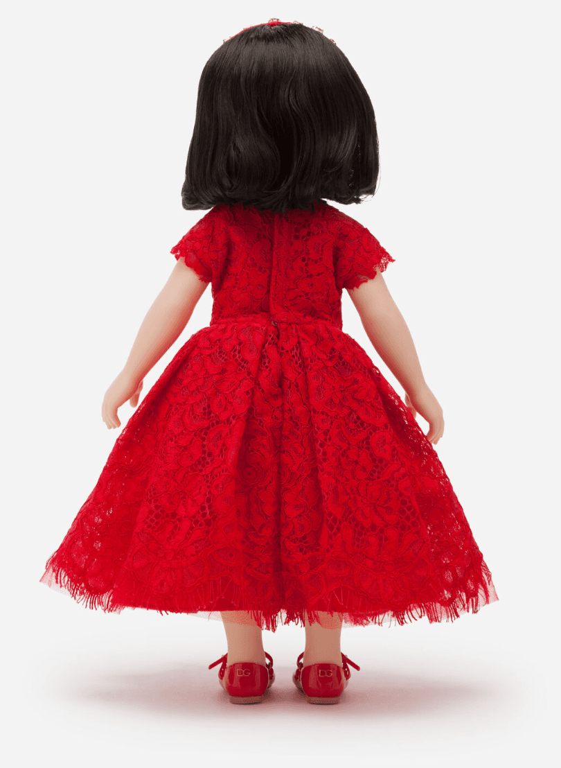 Lalka Dolce&Gabbana Kids z sukienką koronkową - 3