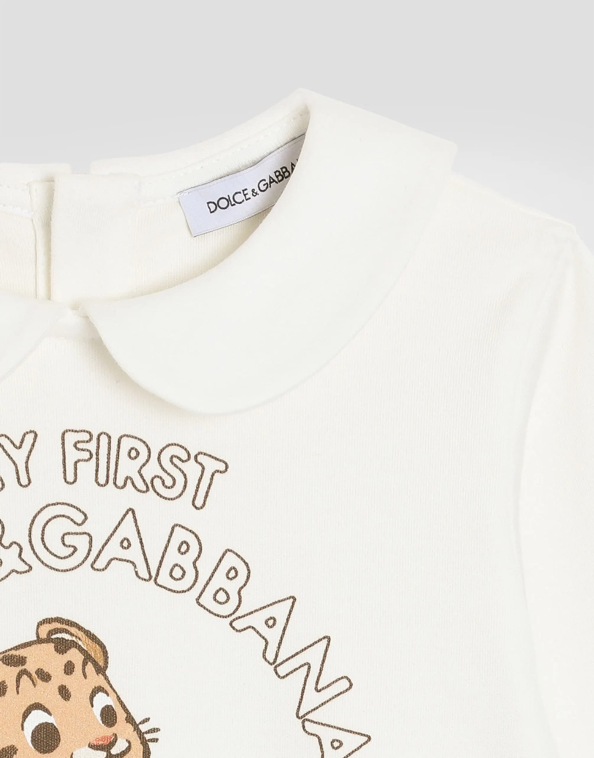 Dolce & Gabbana Kids 3-częściowy zestaw prezentowy z interloku z nadrukiem leoparda i łodzi - 4