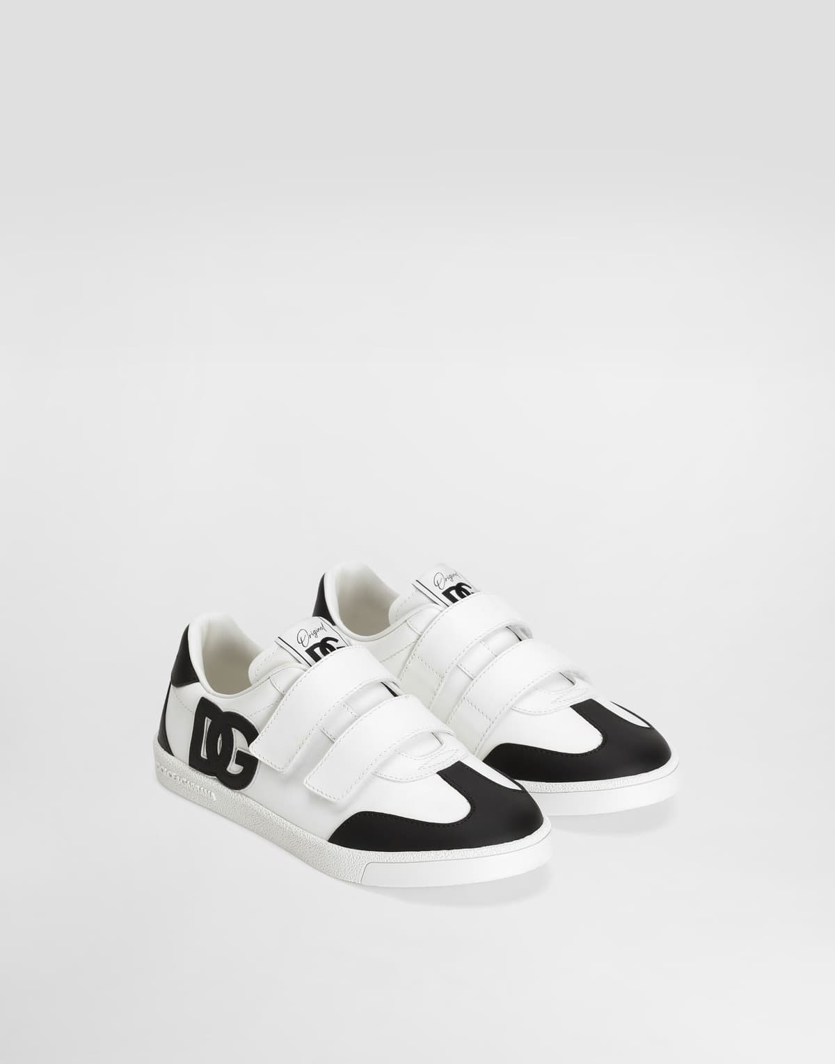 Dolce & Gabbana Kids Dziecięce sneakersy DG Original ze skóry cielęcej