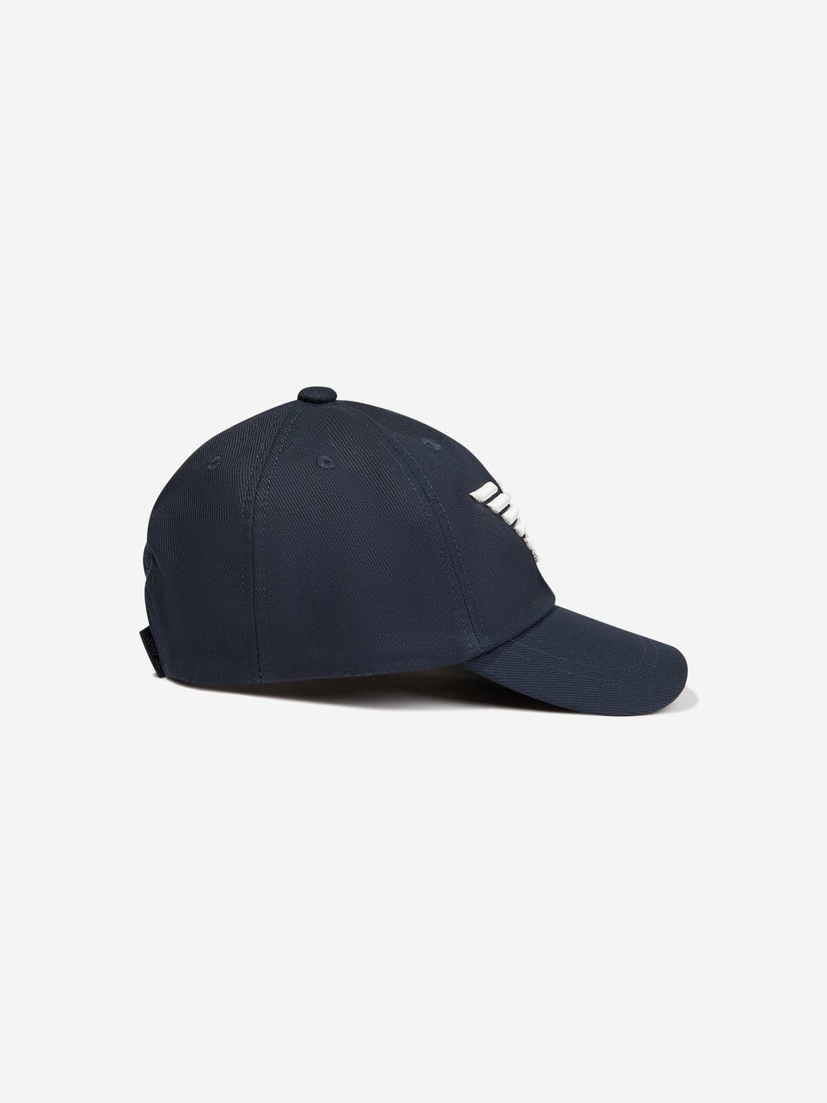 Emporio Armani Dziecięca bawełniana czapka z daszkiem z haftowanym logo - 2